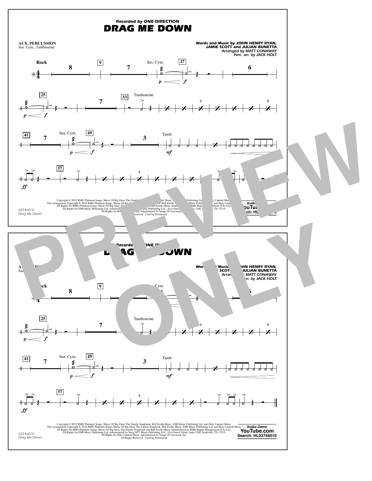 Drag Me Down – Aux Percussion Drag Me Down – Aux Percussion
