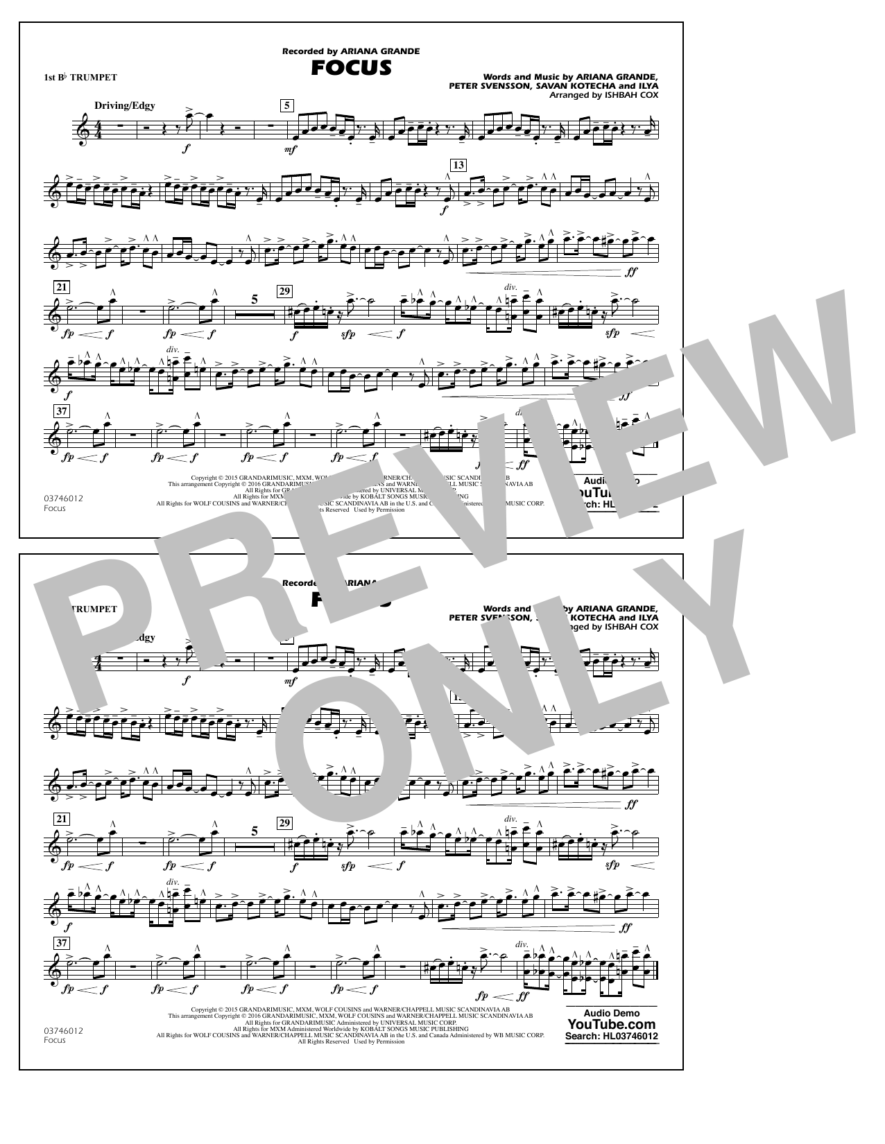 Focus – 1st Bb Trumpet Focus – 1st Bb Trumpet
