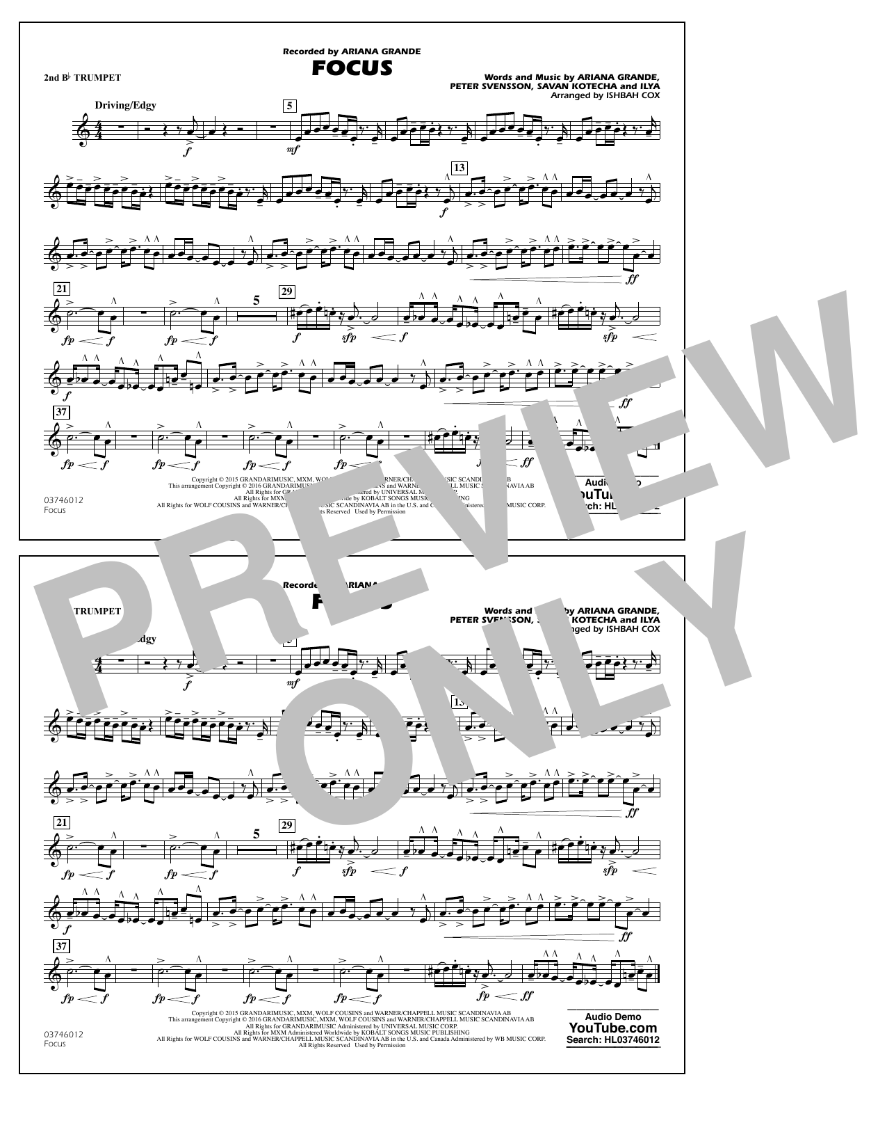 Focus – 2nd Bb Trumpet Focus – 2nd Bb Trumpet