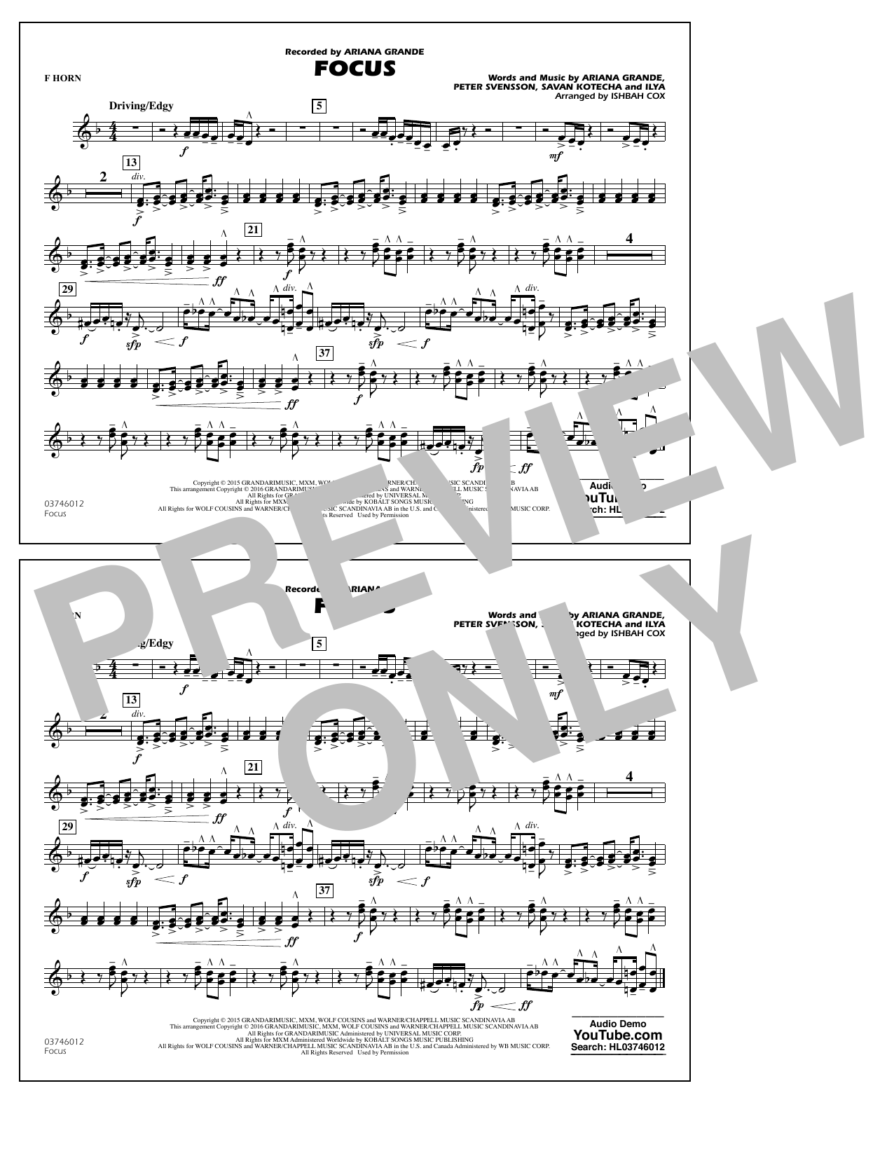 Focus – F Horn Focus – F Horn