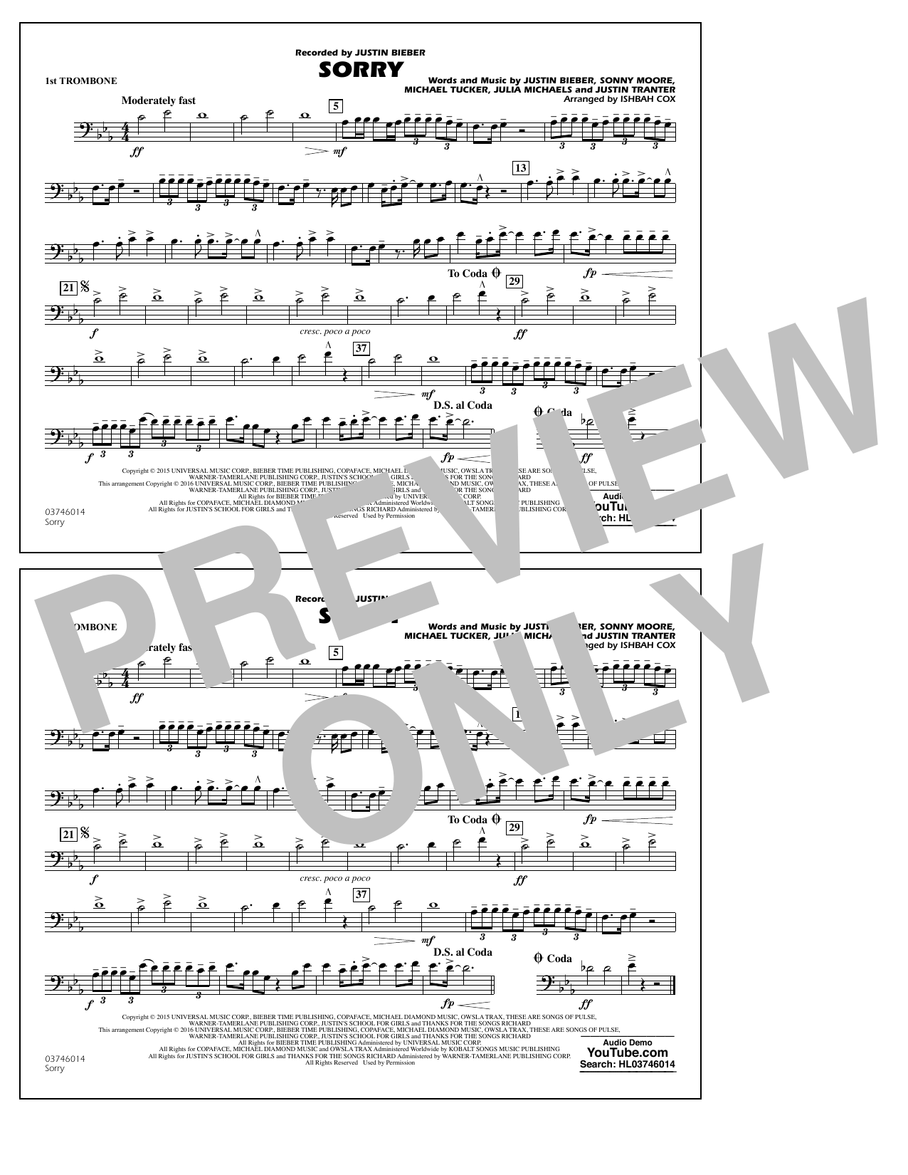 Sorry – 1st Trombone Sorry – 1st Trombone