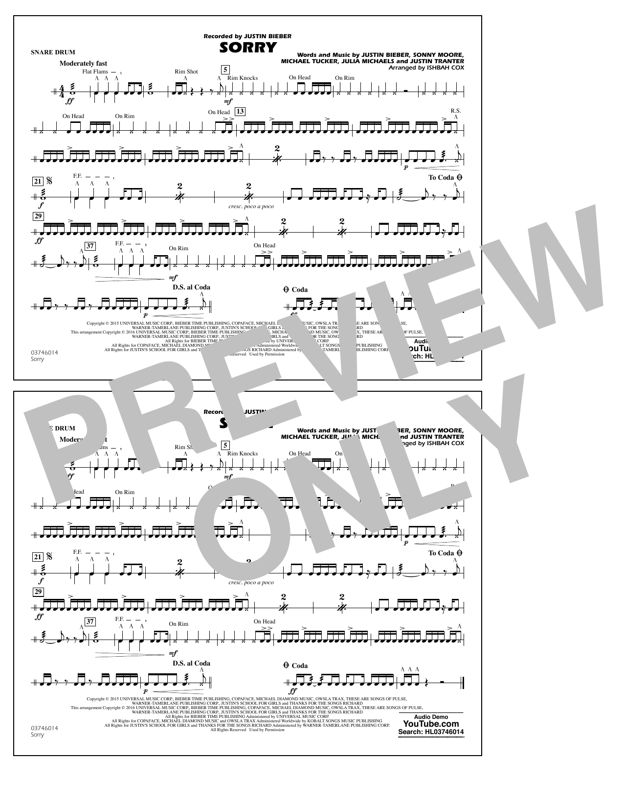 Sorry – Snare Drum Sorry – Snare Drum