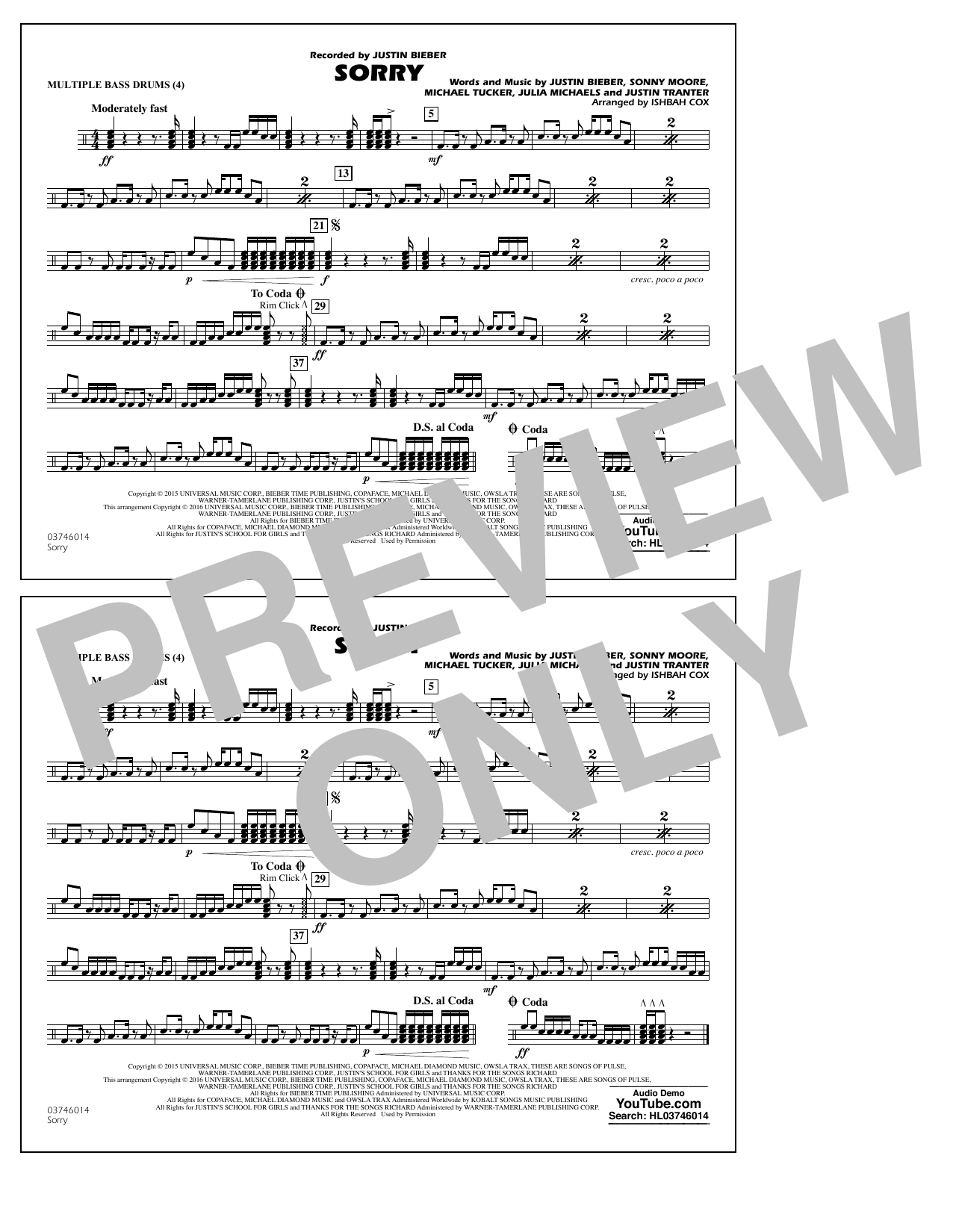 Sorry – Multiple Bass Drums Sorry – Multiple Bass Drums