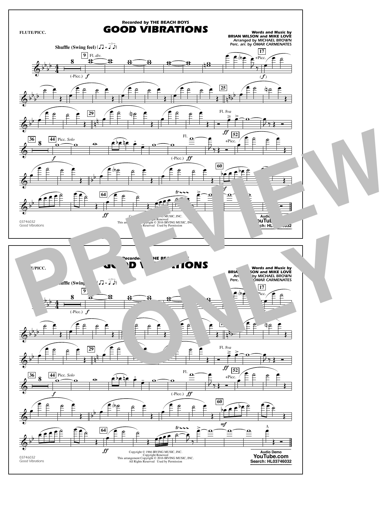 Good Vibrations – Flute/Piccolo Good Vibrations – Flute/Piccolo
