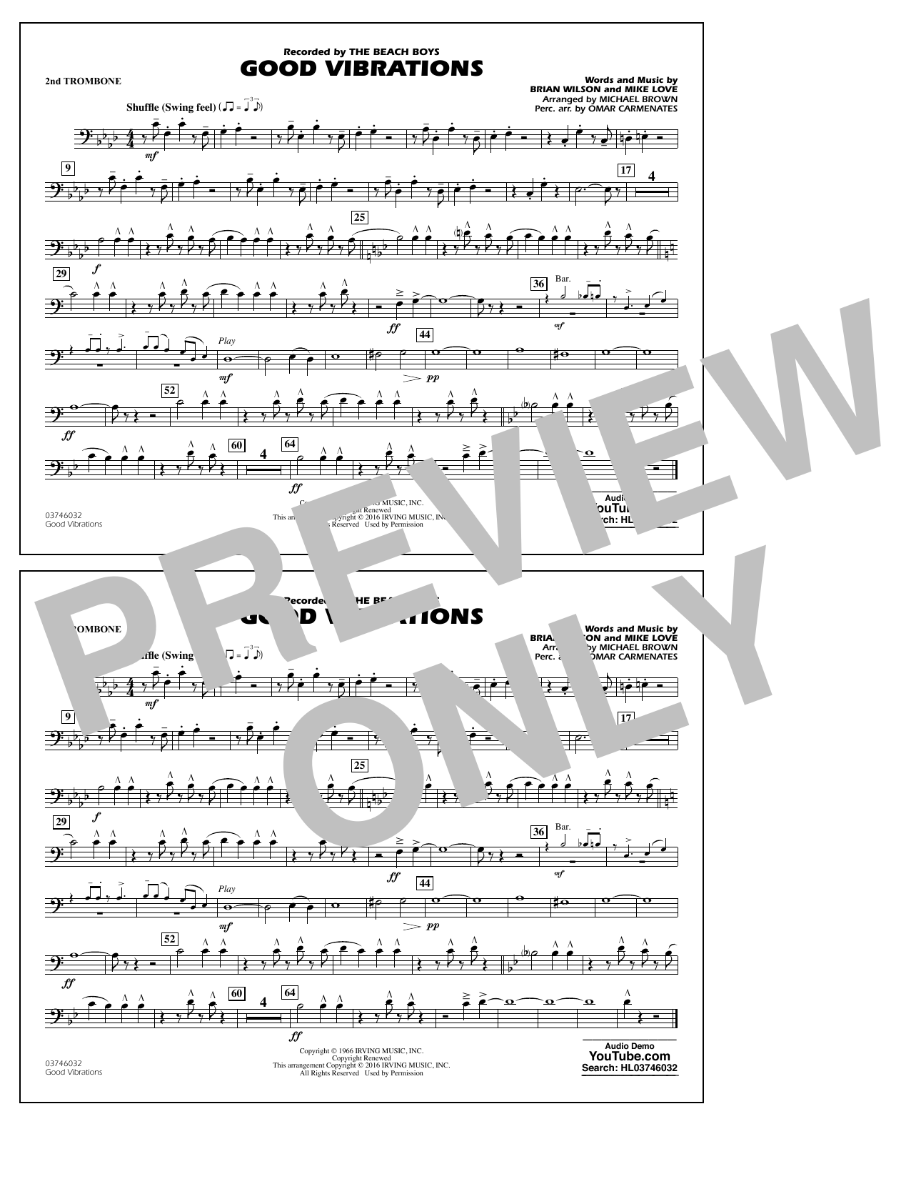 Good Vibrations – 2nd Trombone Good Vibrations – 2nd Trombone