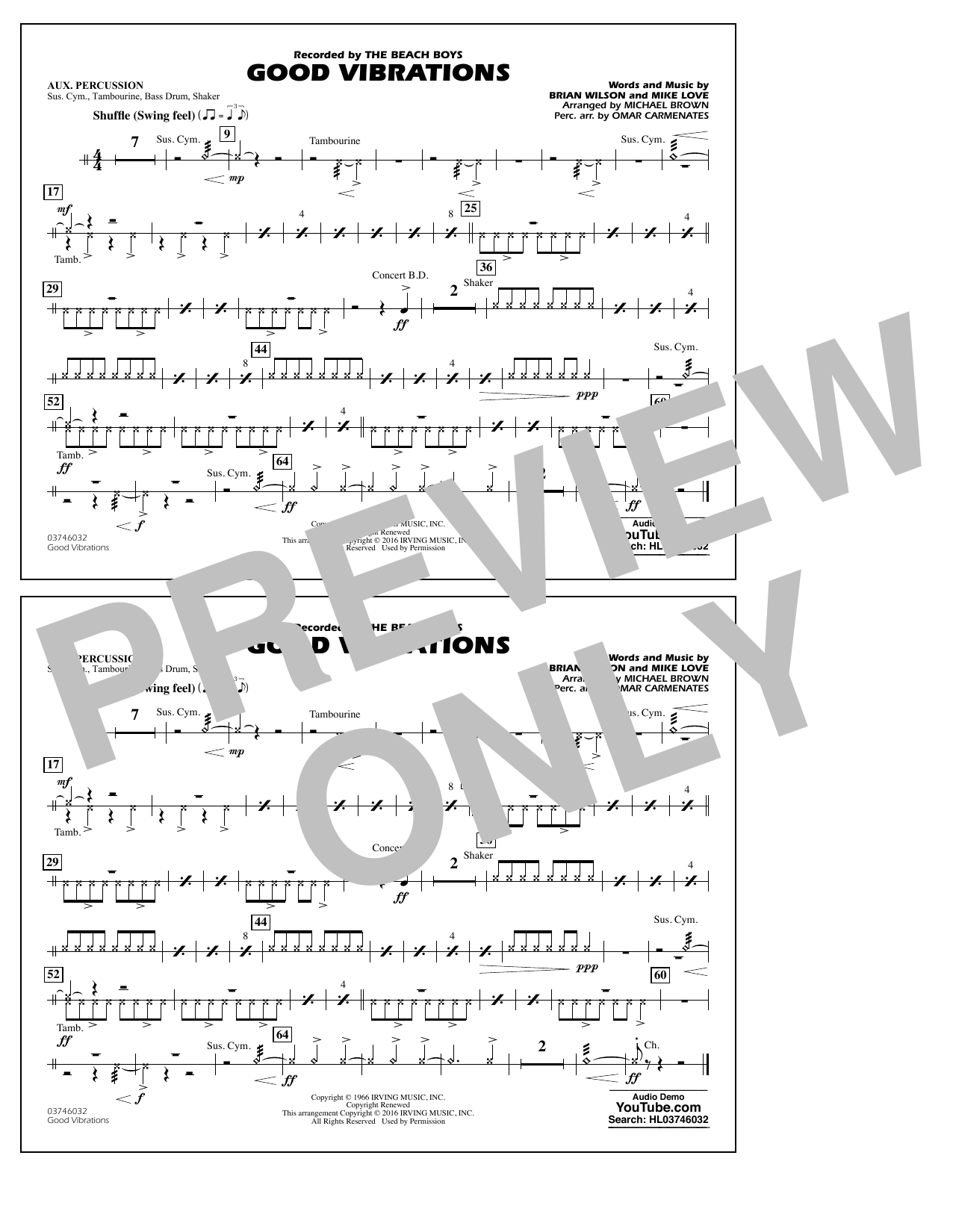 Good Vibrations – Aux Percussion Good Vibrations – Aux Percussion