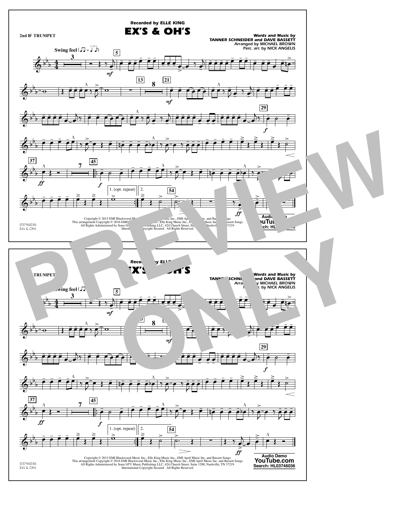 Ex’s & Oh’s – 2nd Bb Trumpet Ex’s & Oh’s – 2nd Bb Trumpet