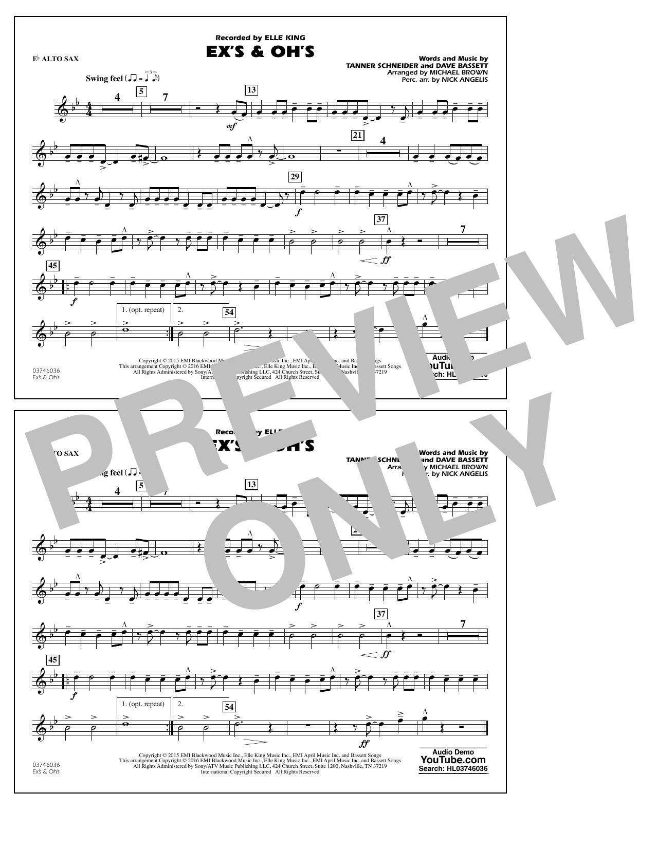 Ex’s & Oh’s – Eb Alto Sax Ex’s & Oh’s – Eb Alto Sax