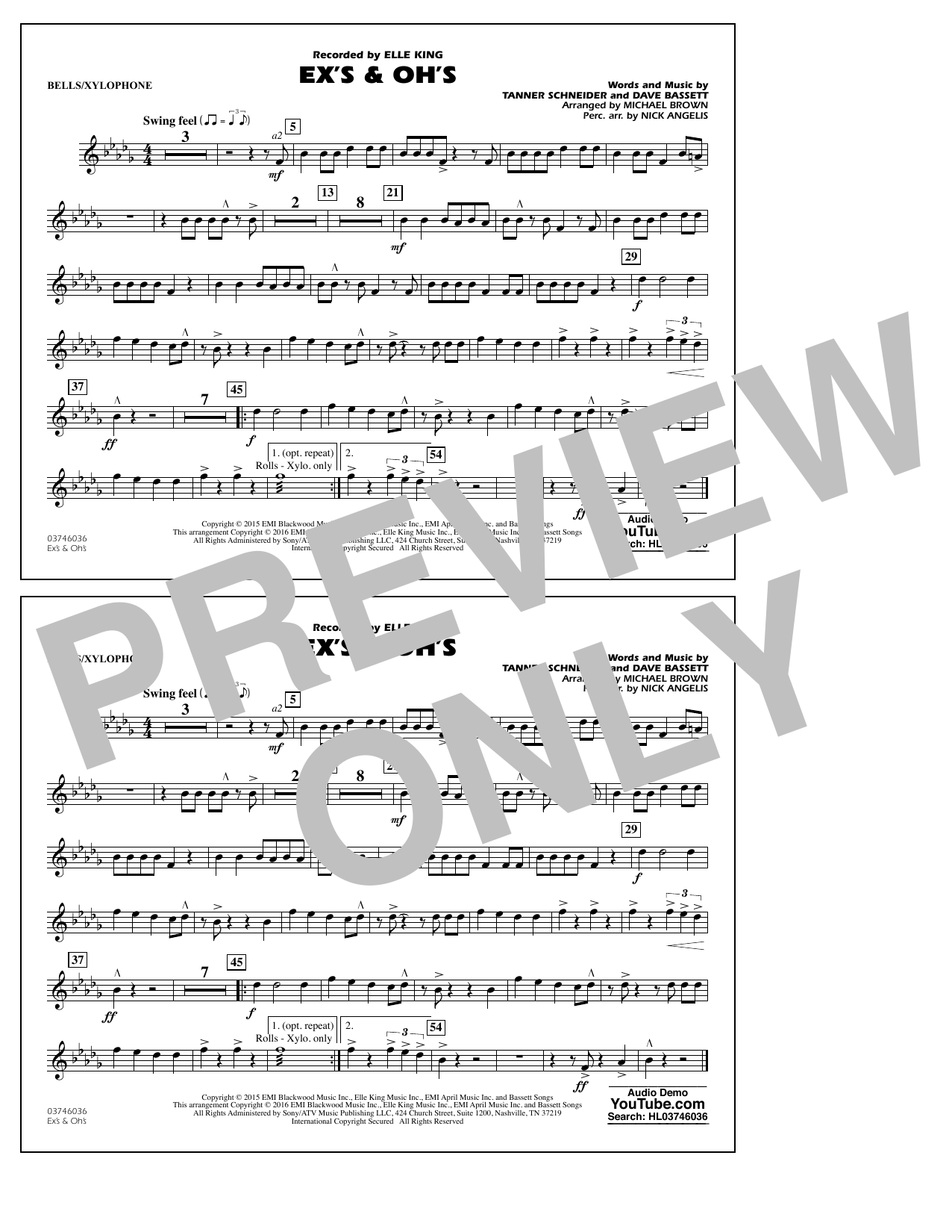 Ex’s & Oh’s – Bells/Xylophone Ex’s & Oh’s – Bells/Xylophone