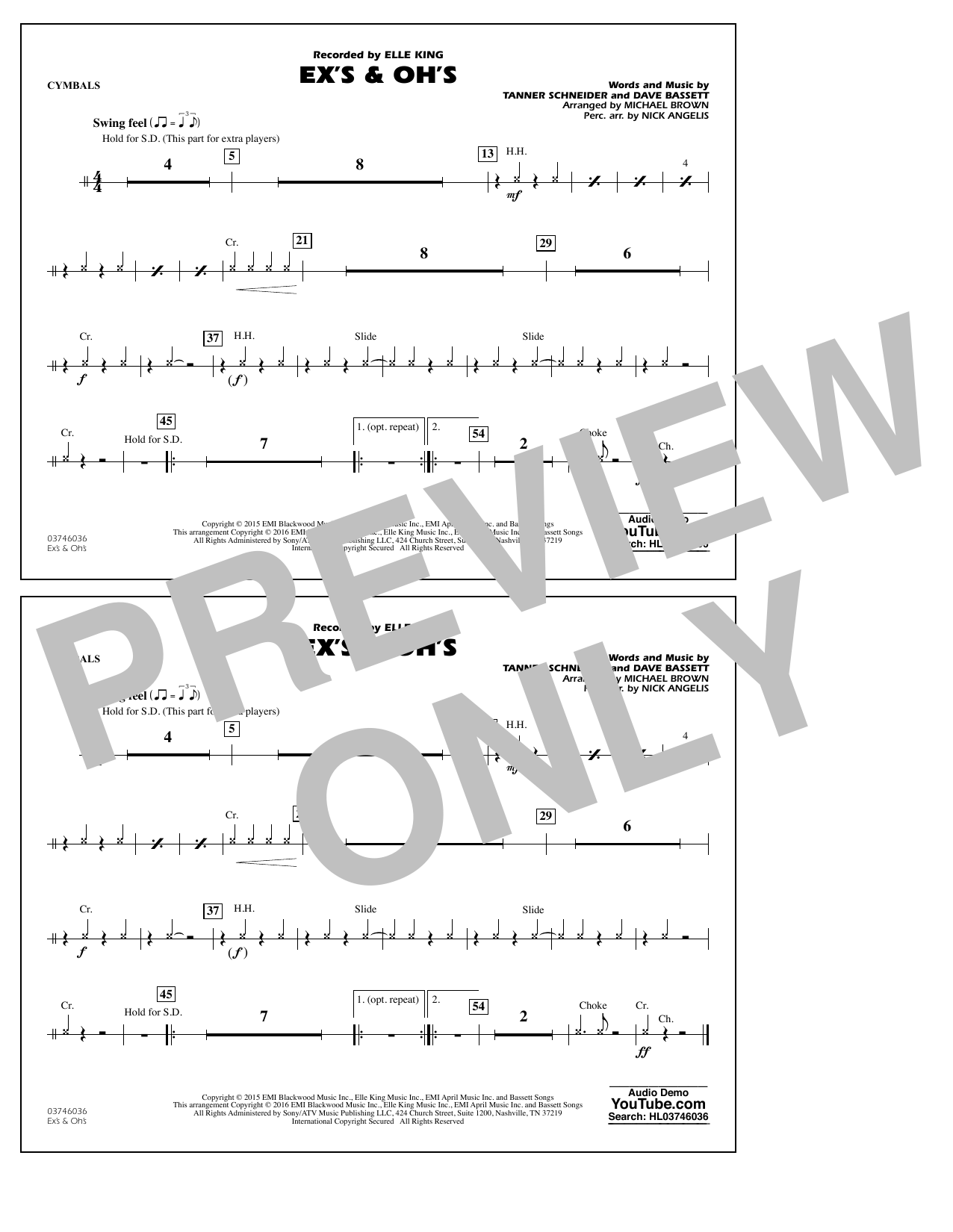 Ex’s & Oh’s – Cymbals Ex’s & Oh’s – Cymbals
