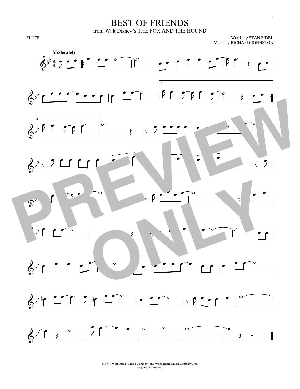 Best Of Friends (from The Fox And The Hound) Best Of Friends (from The Fox And The Hound)