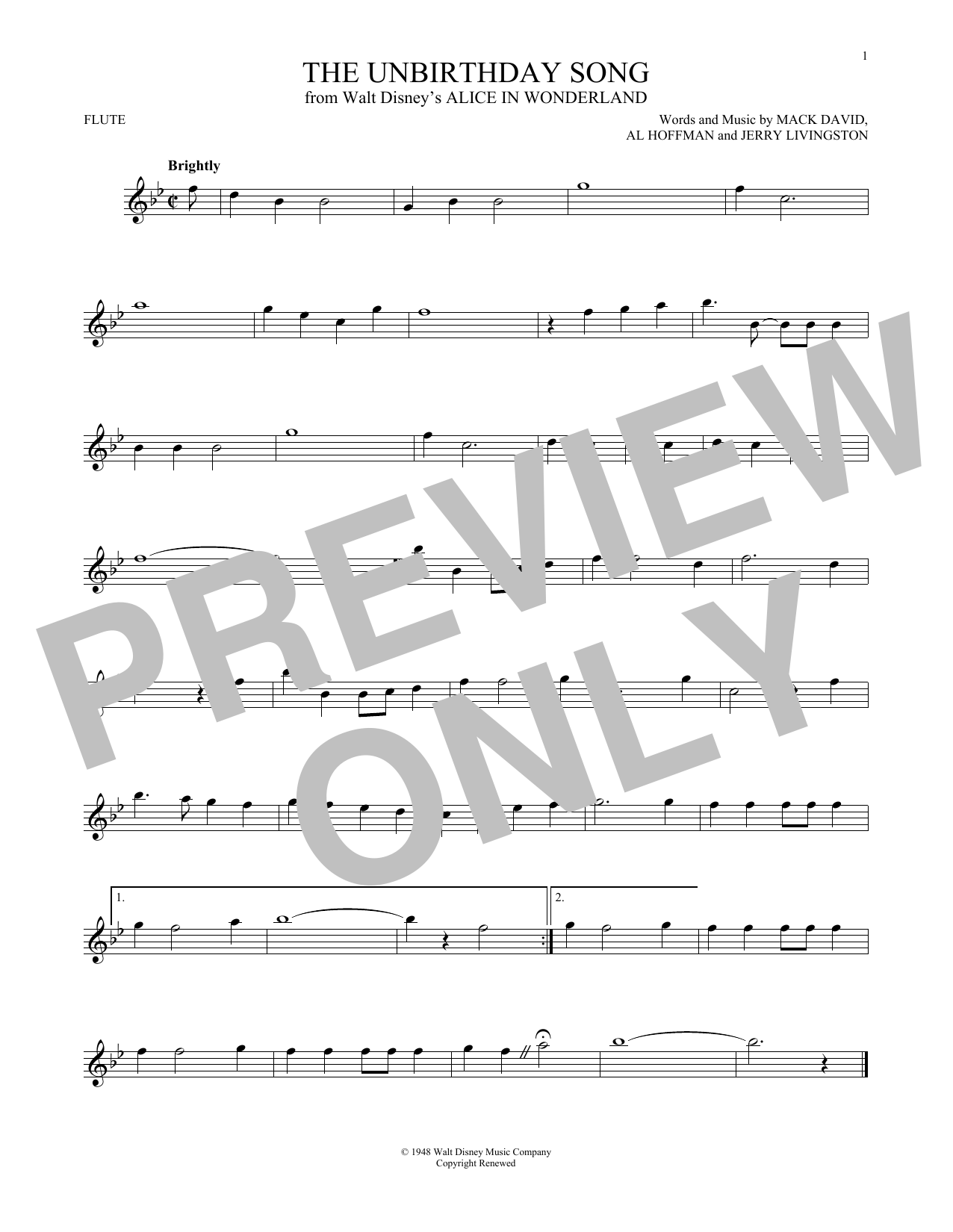 The Unbirthday Song (from Alice In Wonderland) The Unbirthday Song (from Alice In Wonderland)