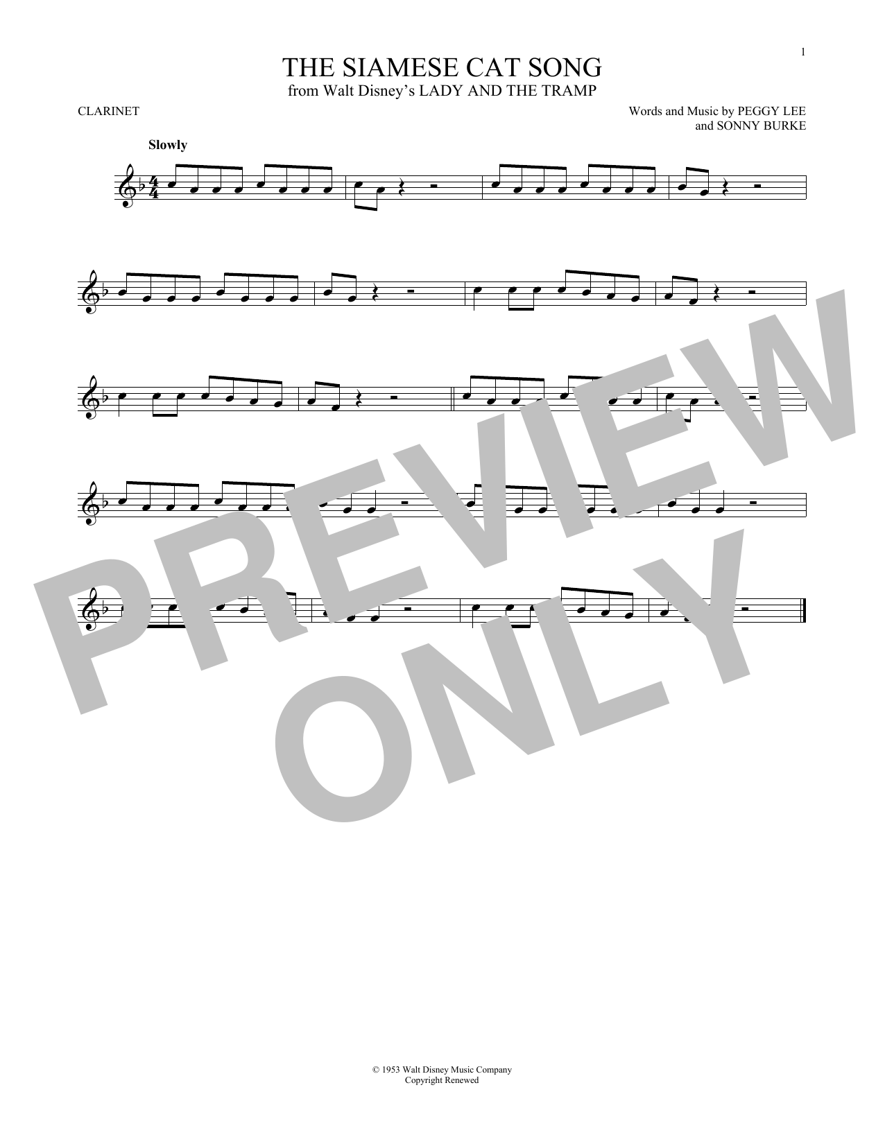 The Siamese Cat Song (from Lady And The Tramp) The Siamese Cat Song (from Lady And The Tramp)