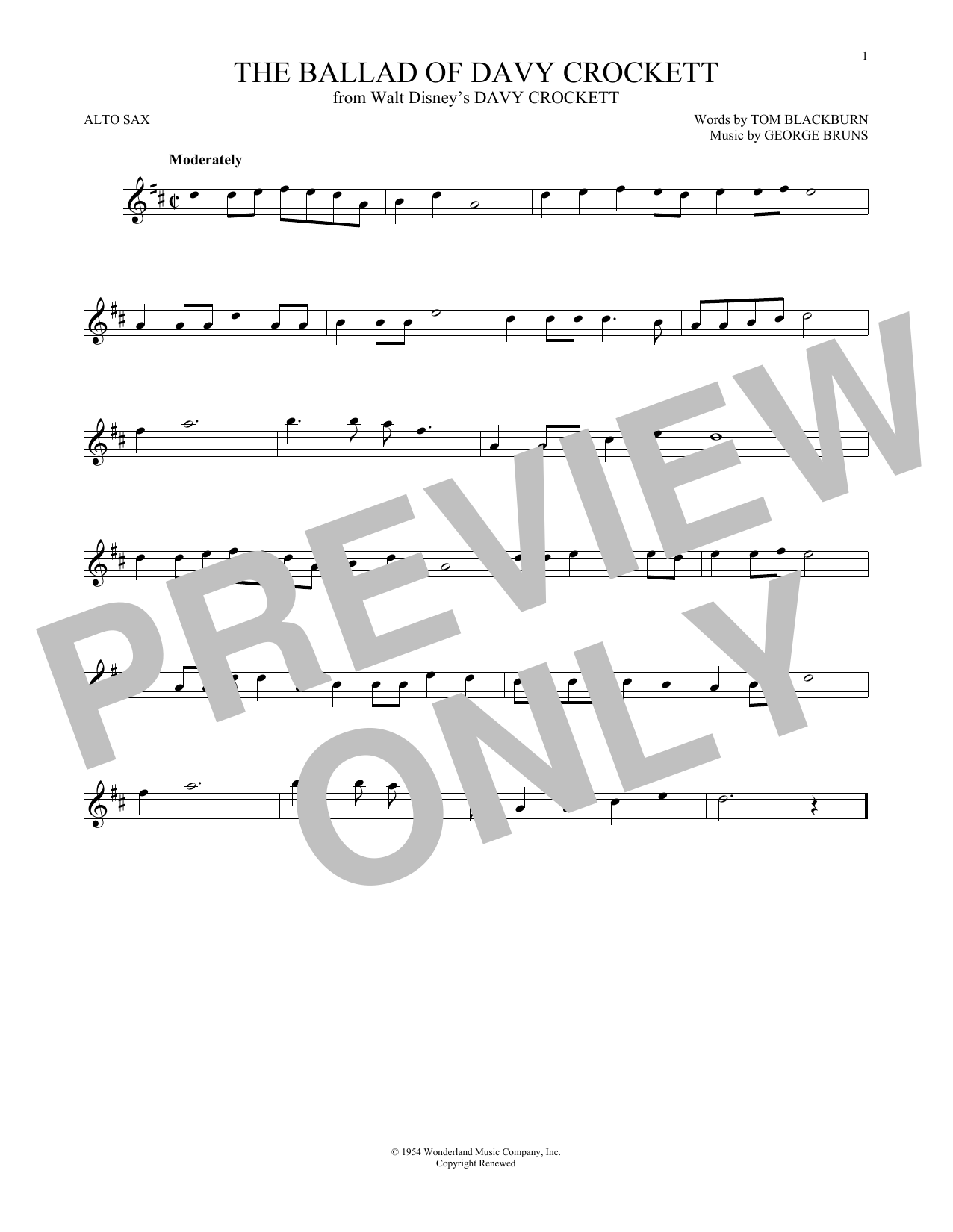 The Ballad Of Davy Crockett (from Davy Crockett) The Ballad Of Davy Crockett (from Davy Crockett)