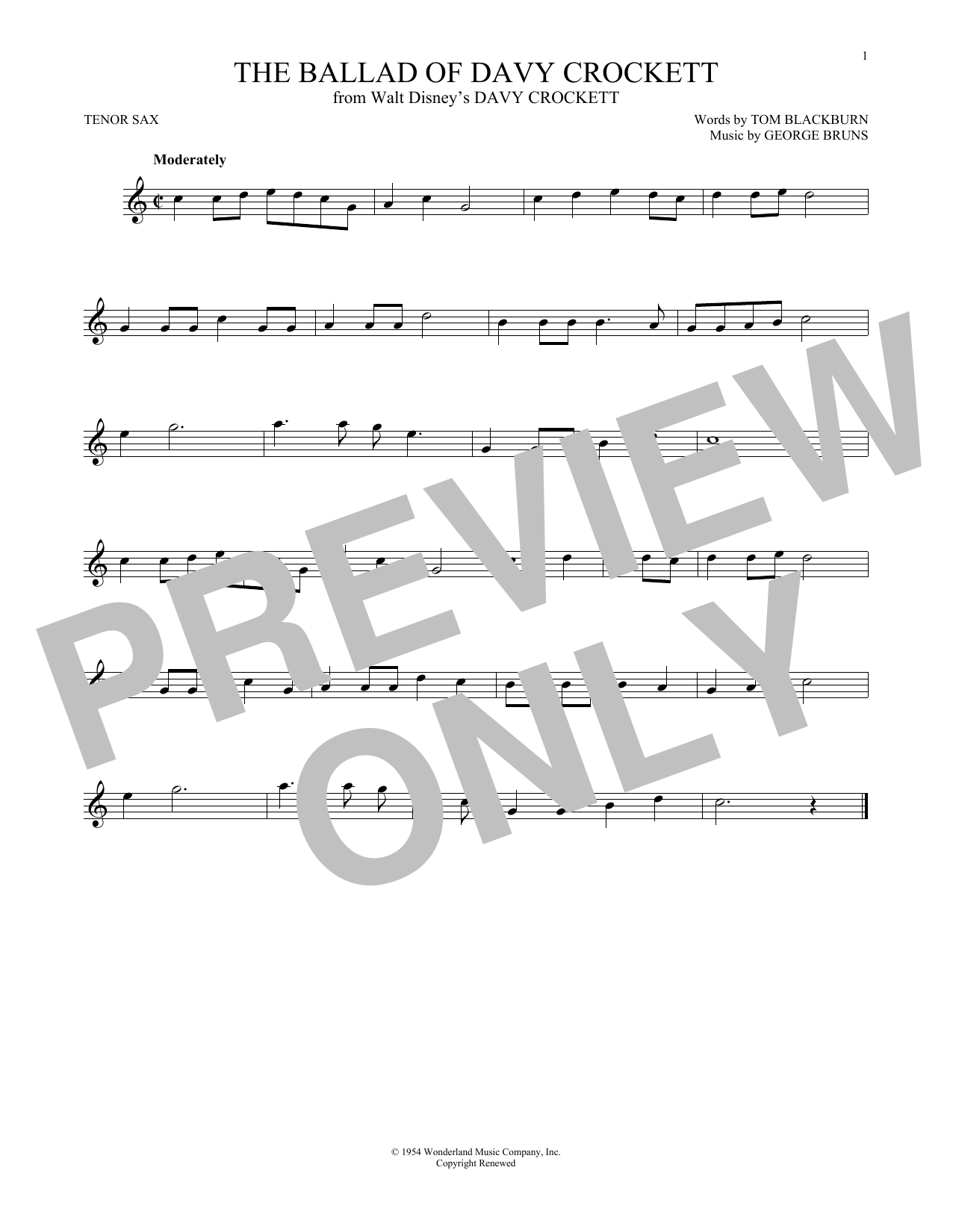 The Ballad Of Davy Crockett (from Davy Crockett) The Ballad Of Davy Crockett (from Davy Crockett)