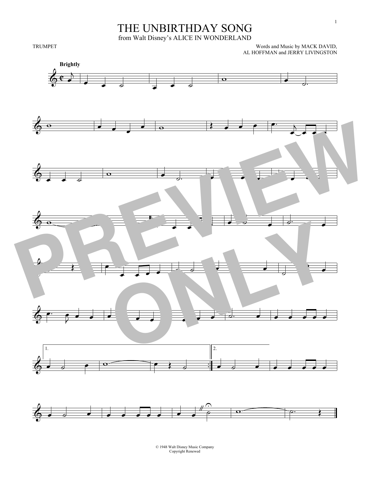 The Unbirthday Song (from Alice In Wonderland) The Unbirthday Song (from Alice In Wonderland)