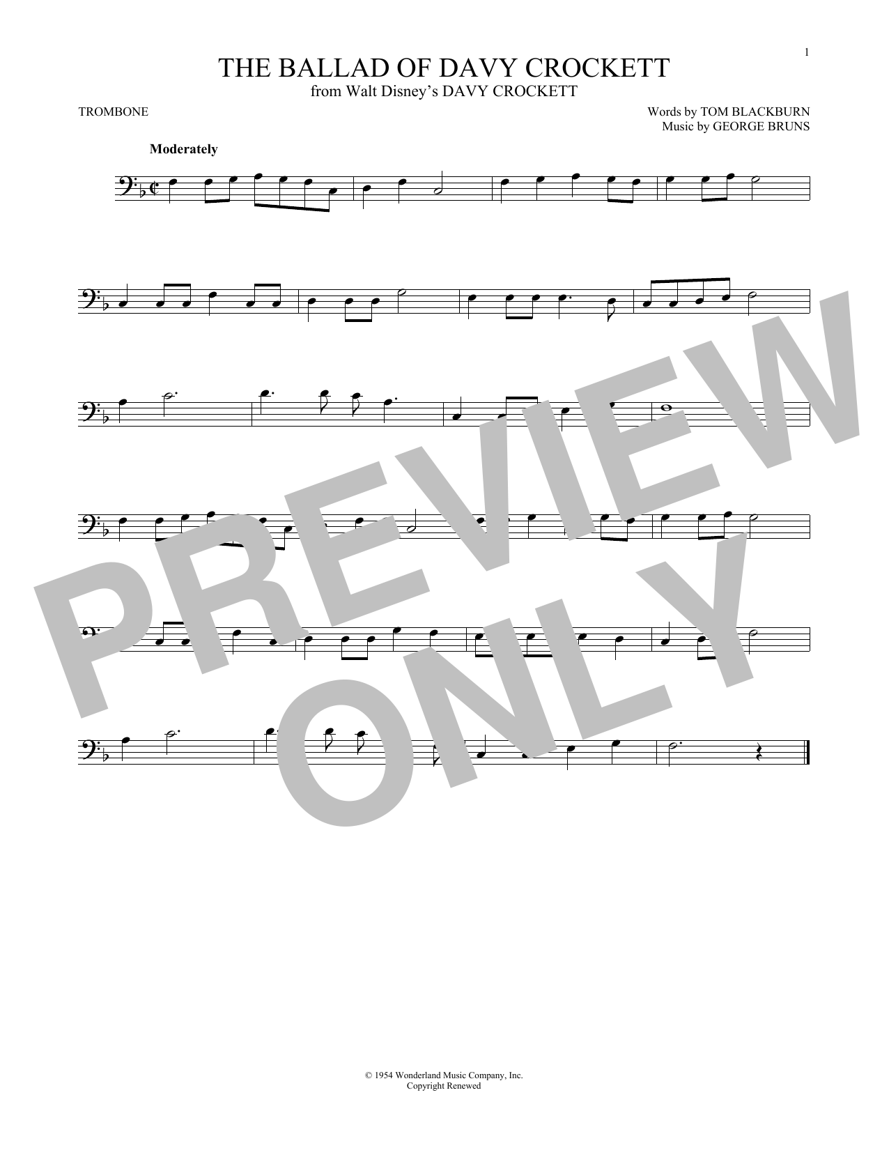 The Ballad Of Davy Crockett (from Davy Crockett) The Ballad Of Davy Crockett (from Davy Crockett)