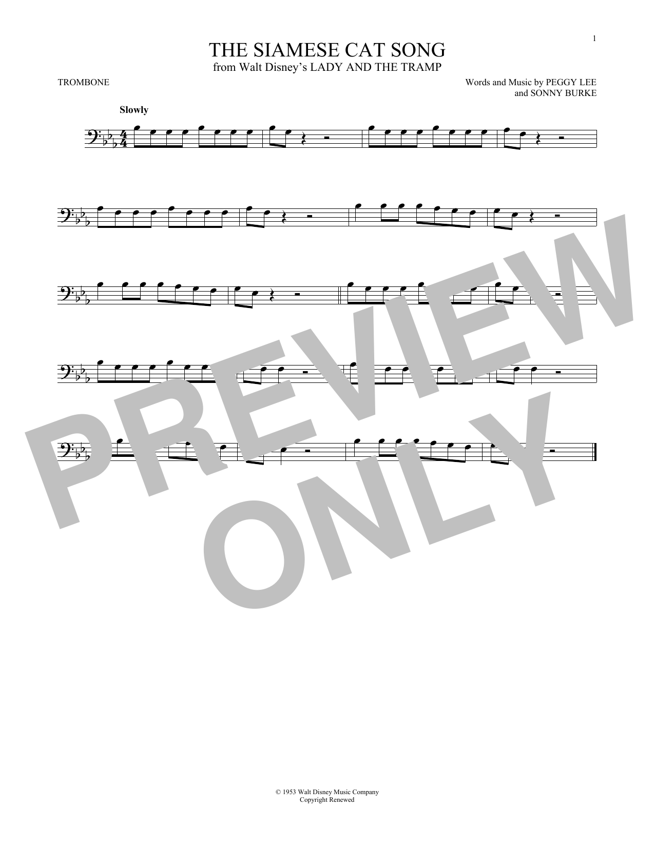 The Siamese Cat Song (from Lady And The Tramp) The Siamese Cat Song (from Lady And The Tramp)