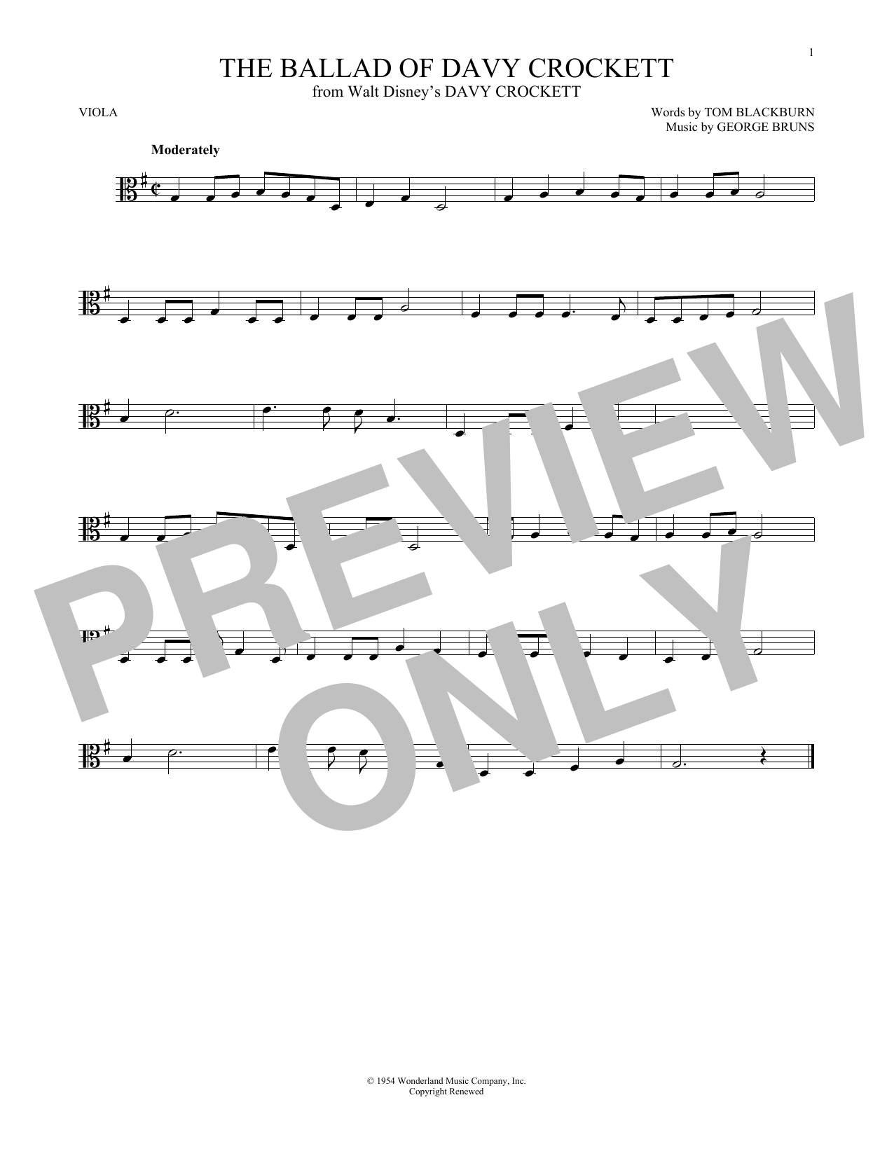 The Ballad Of Davy Crockett (from Davy Crockett) The Ballad Of Davy Crockett (from Davy Crockett)