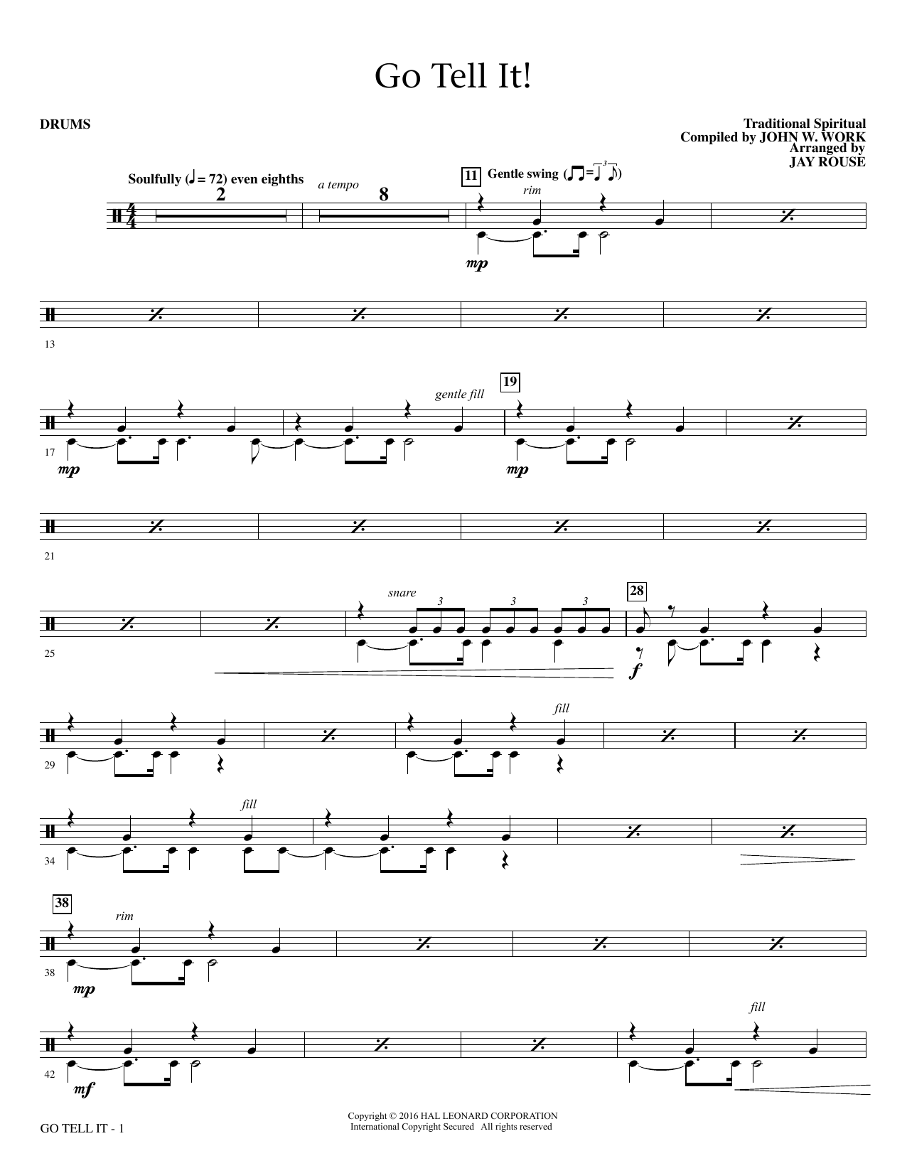 Go Tell It! – Drum Set Go Tell It! – Drum Set