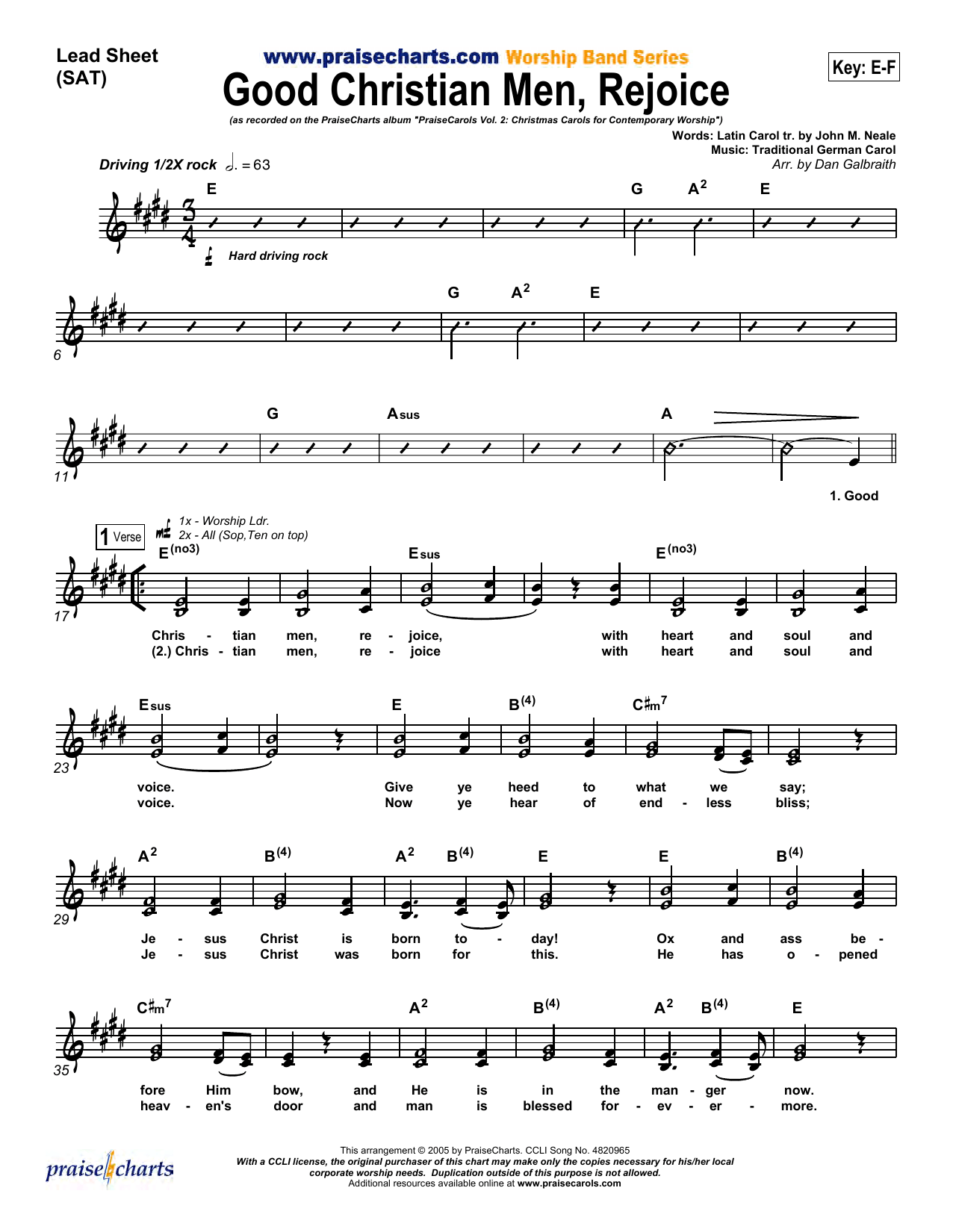 Good Christian Men Rejoice – Orchestration Good Christian Men Rejoice – Orchestration