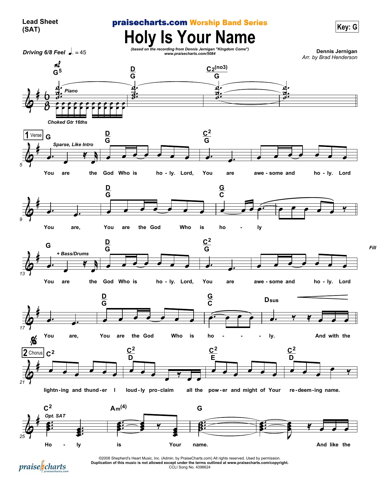 Holy Is Your Name – Orchestration Holy Is Your Name – Orchestration