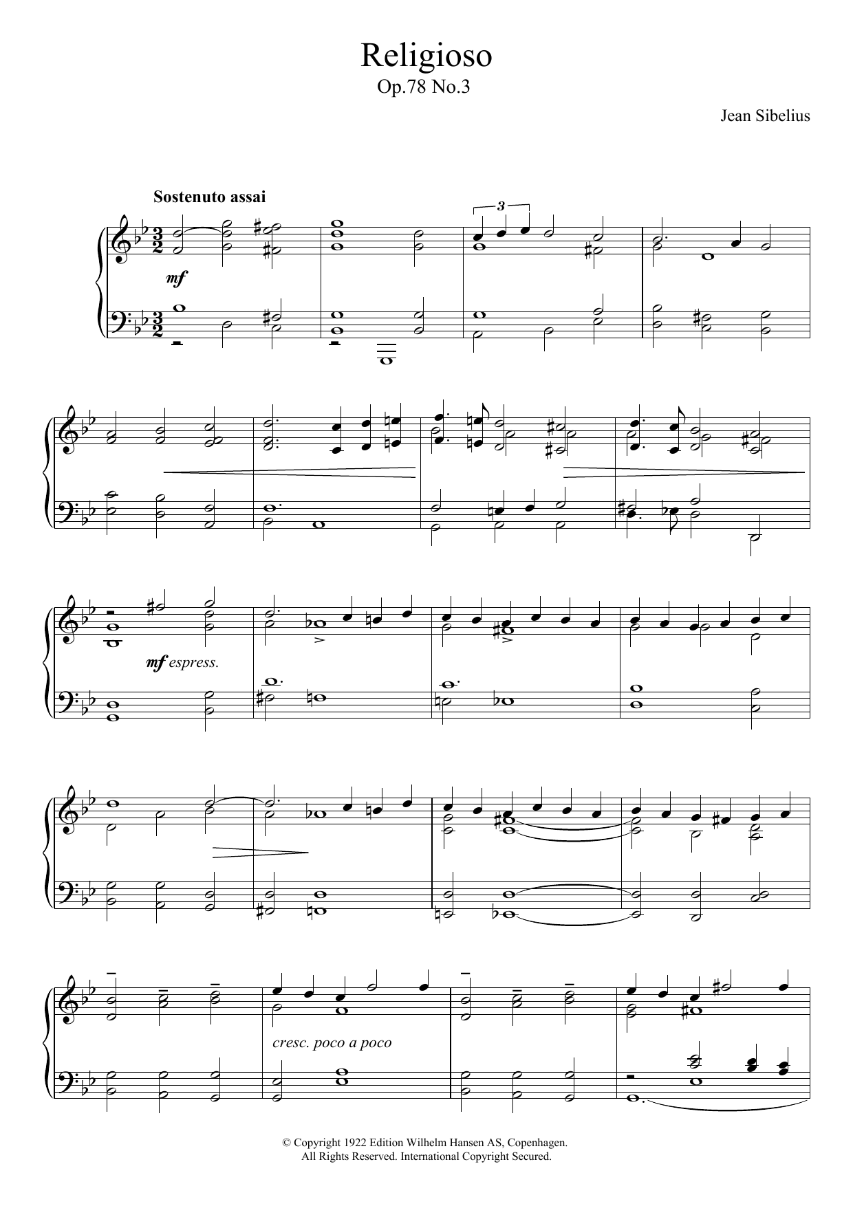 Religioso, Op.78 No.3 Religioso, Op.78 No.3
