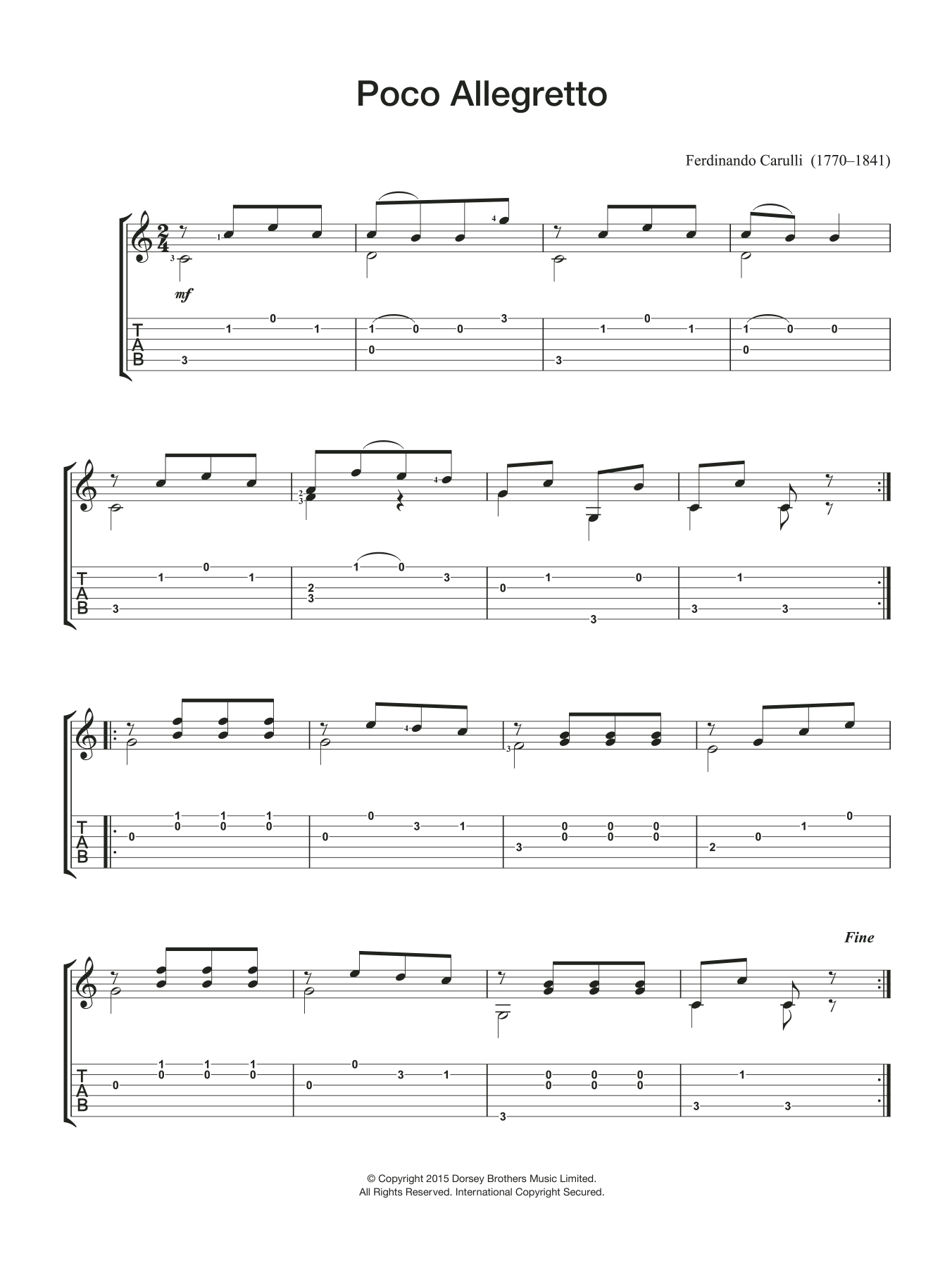 Poco Allegretto Poco Allegretto