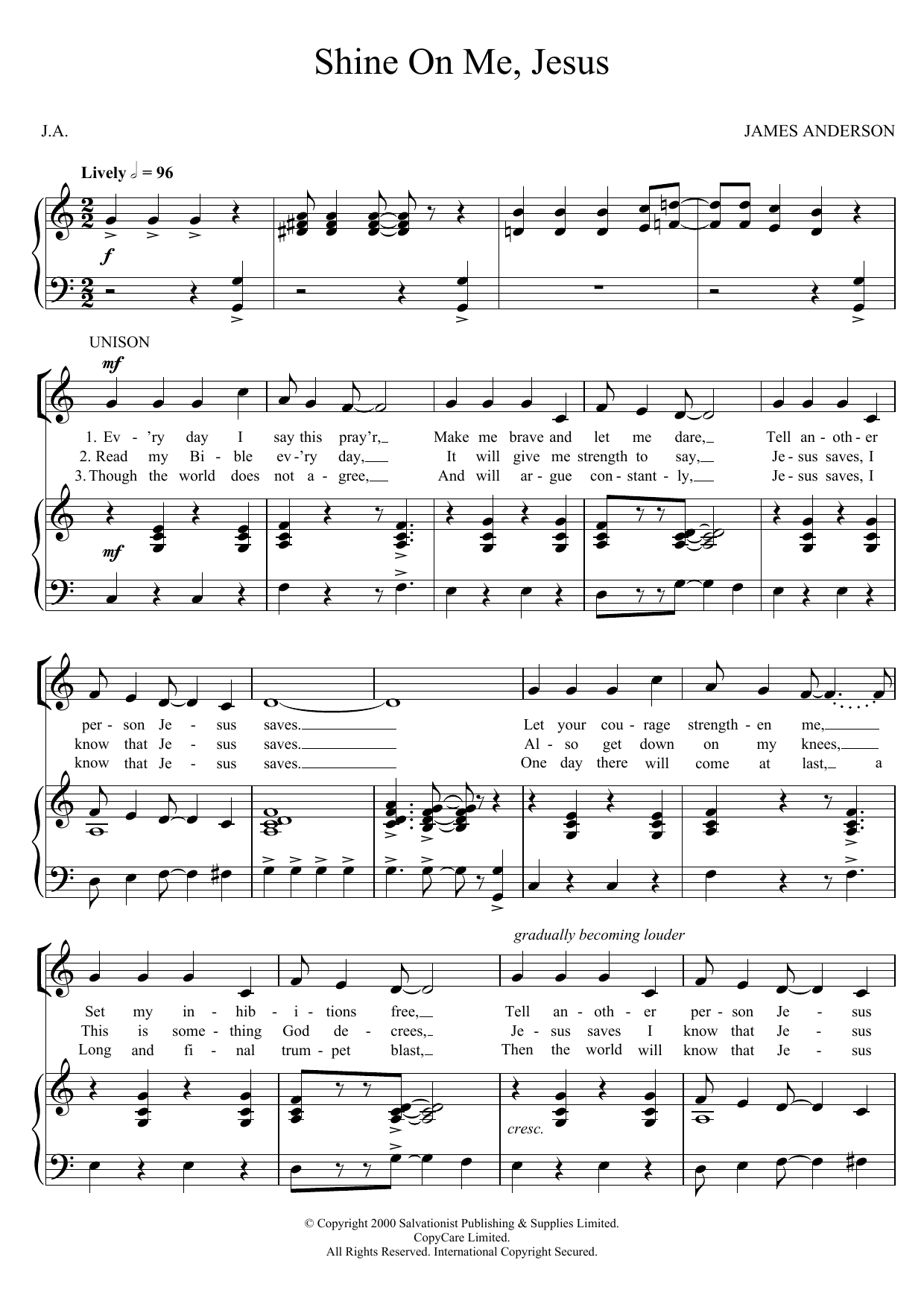 Shine On Me, Jesus Shine On Me, Jesus