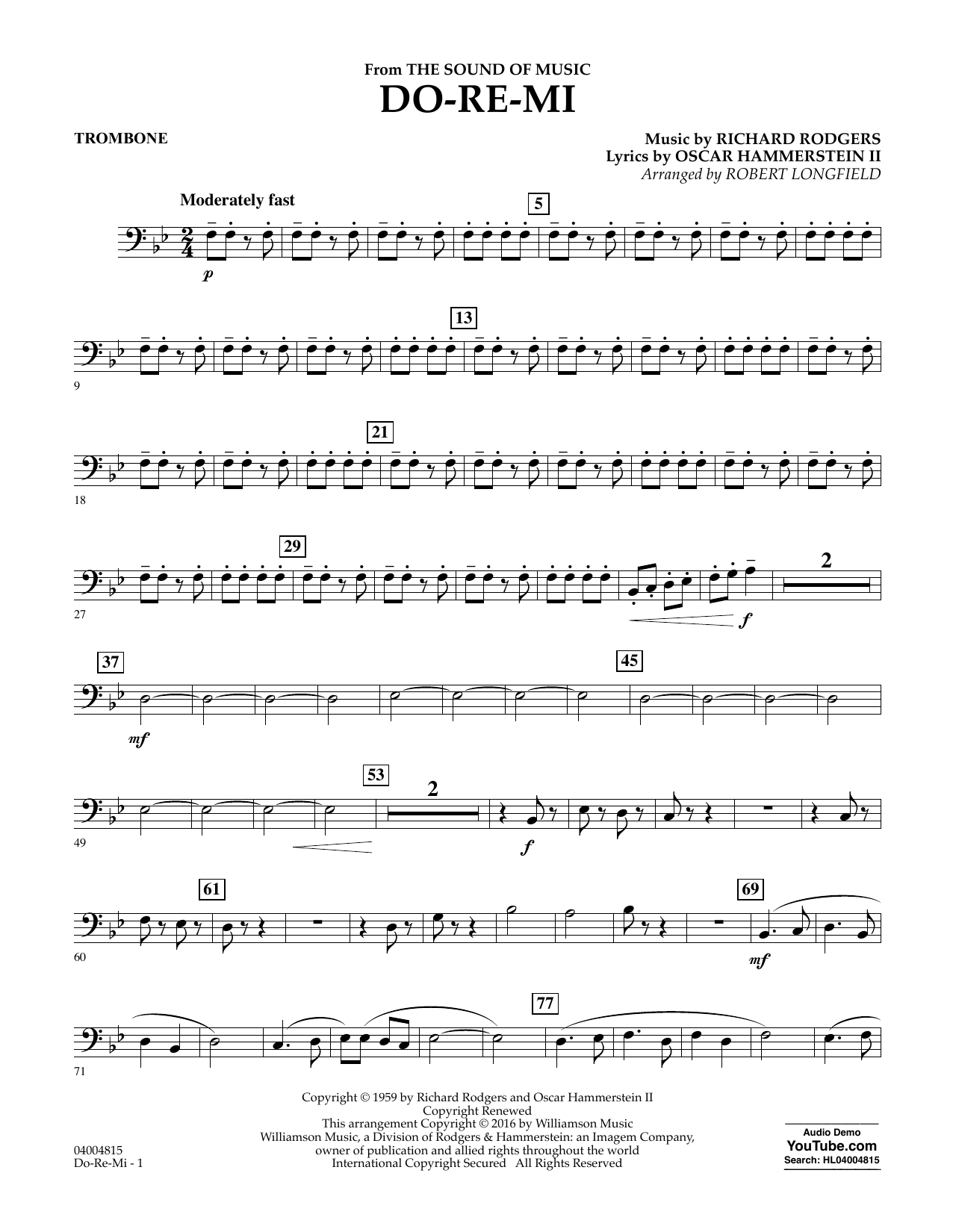 Do-Re-Mi (from The Sound of Music) – Trombone Do-Re-Mi (from The Sound of Music) – Trombone