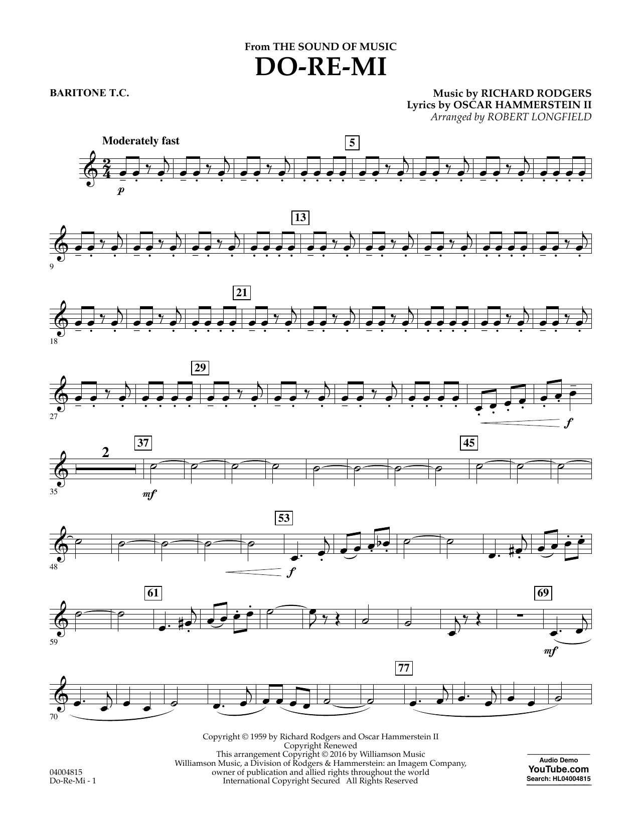 Do-Re-Mi (from The Sound of Music) – Baritone T.C. Do-Re-Mi (from The Sound of Music) – Baritone T.C.