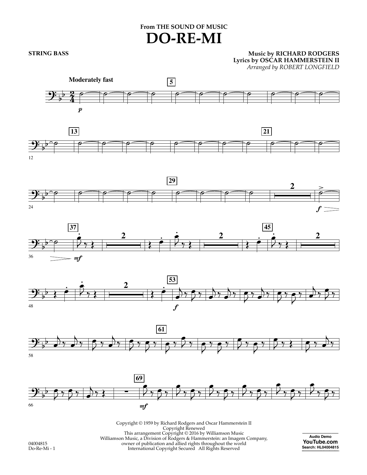 Do-Re-Mi (from The Sound of Music) – Bass Do-Re-Mi (from The Sound of Music) – Bass