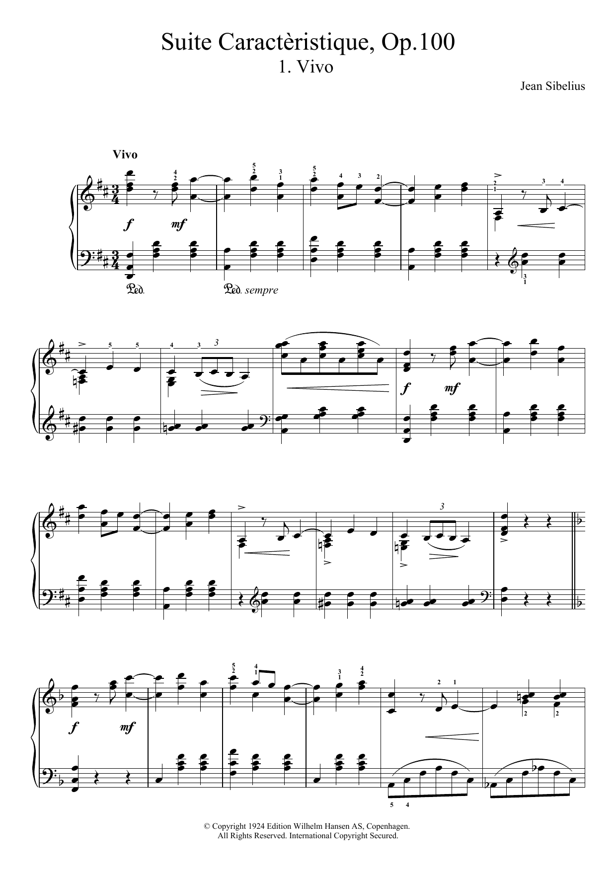 Suite Caracteristique, Op.100 – I. Vivo Suite Caracteristique, Op.100 – I. Vivo