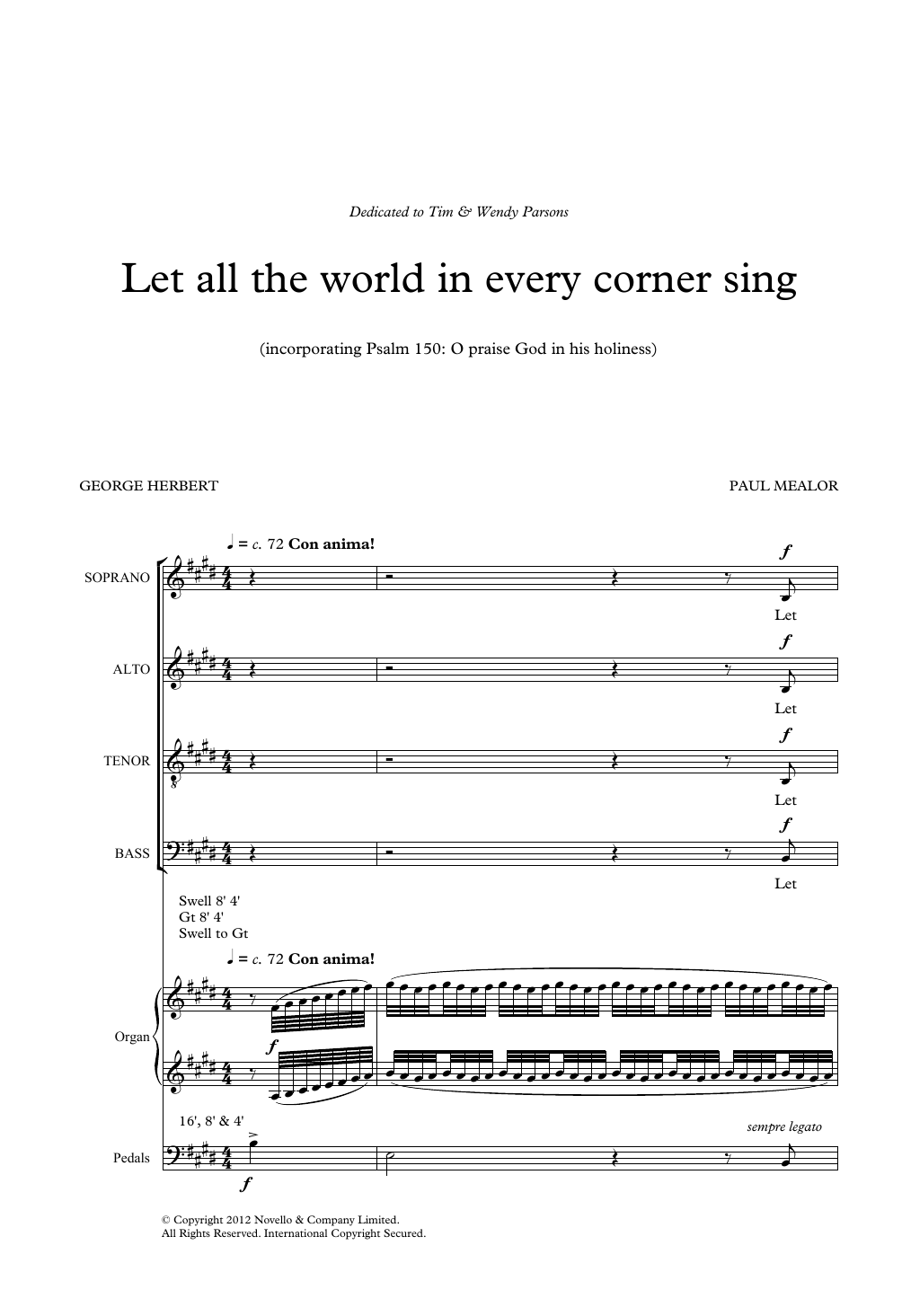 Let All The World In Every Corner Sing Let All The World In Every Corner Sing