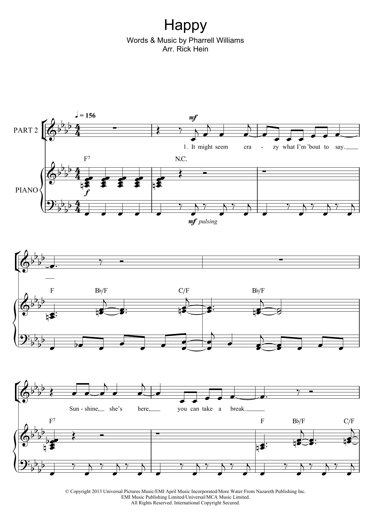 Happy (arr. Rick Hein) Happy (arr. Rick Hein)
