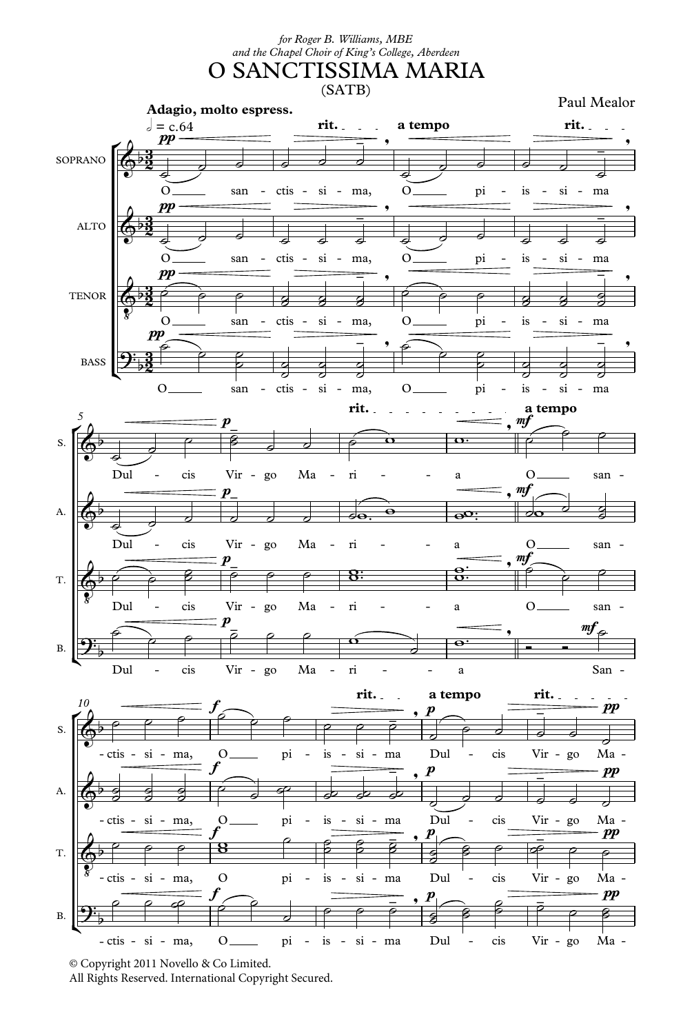 O Sanctissima Maria O Sanctissima Maria