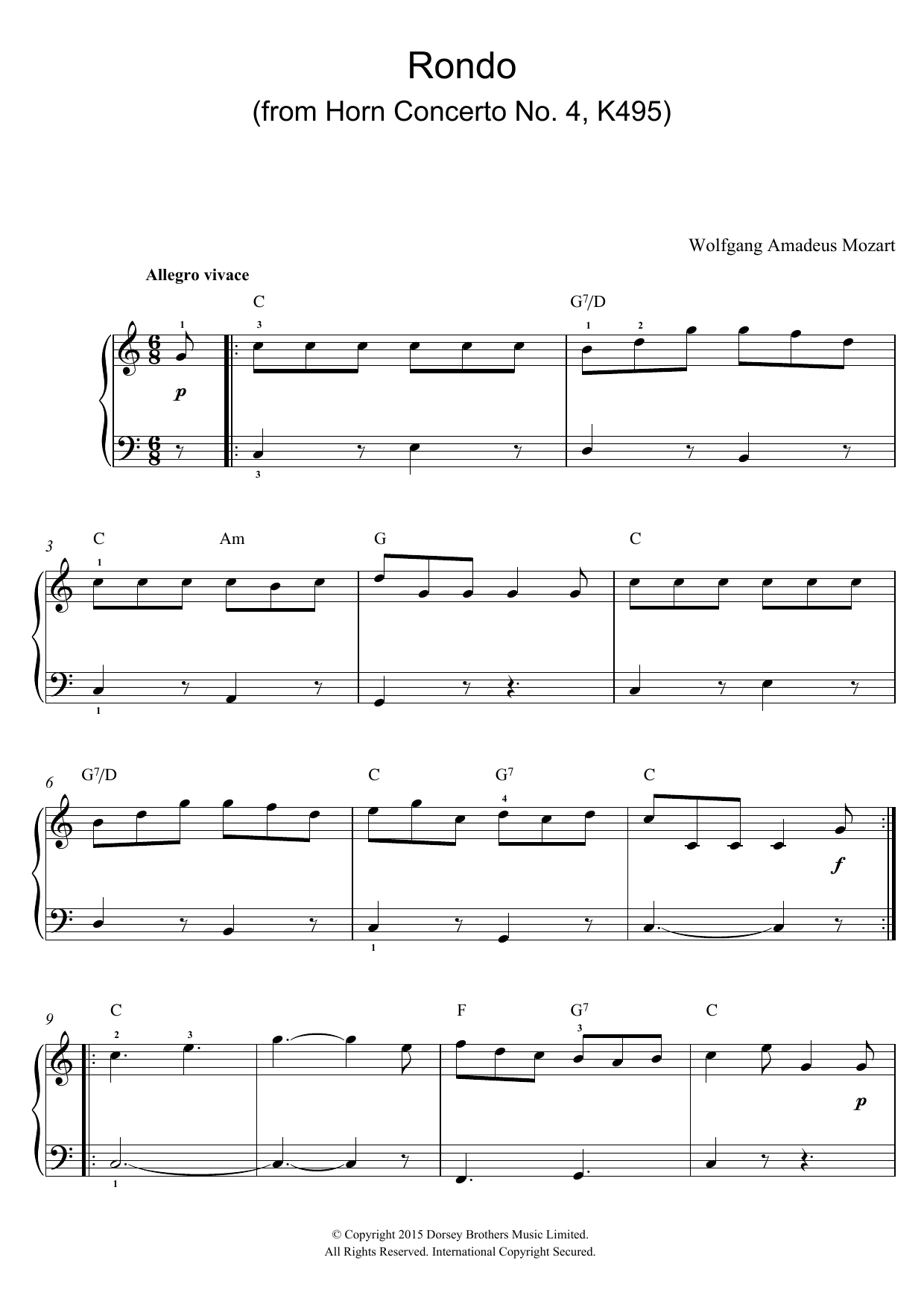 Rondo from Horn Concerto No.4, K495 Rondo from Horn Concerto No.4, K495