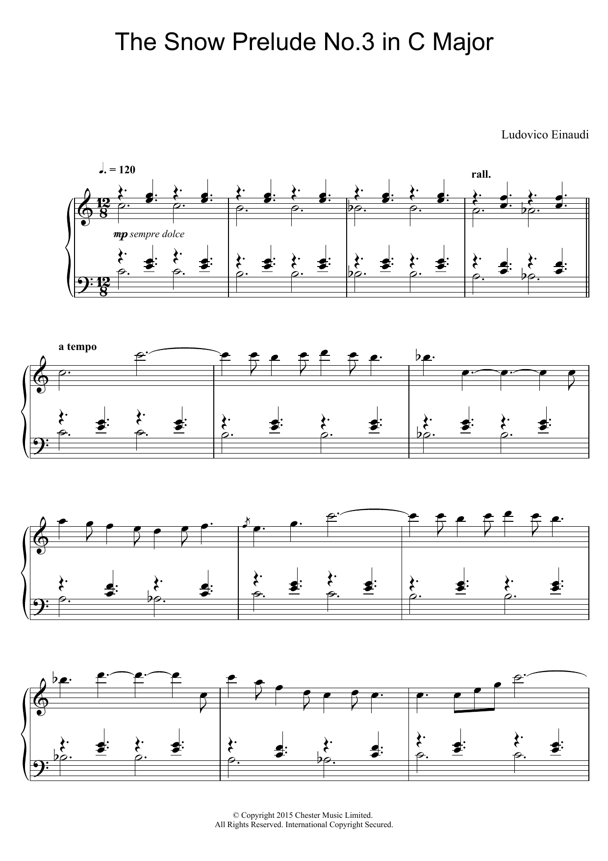 The Snow Prelude No. 3 In C Major The Snow Prelude No. 3 In C Major