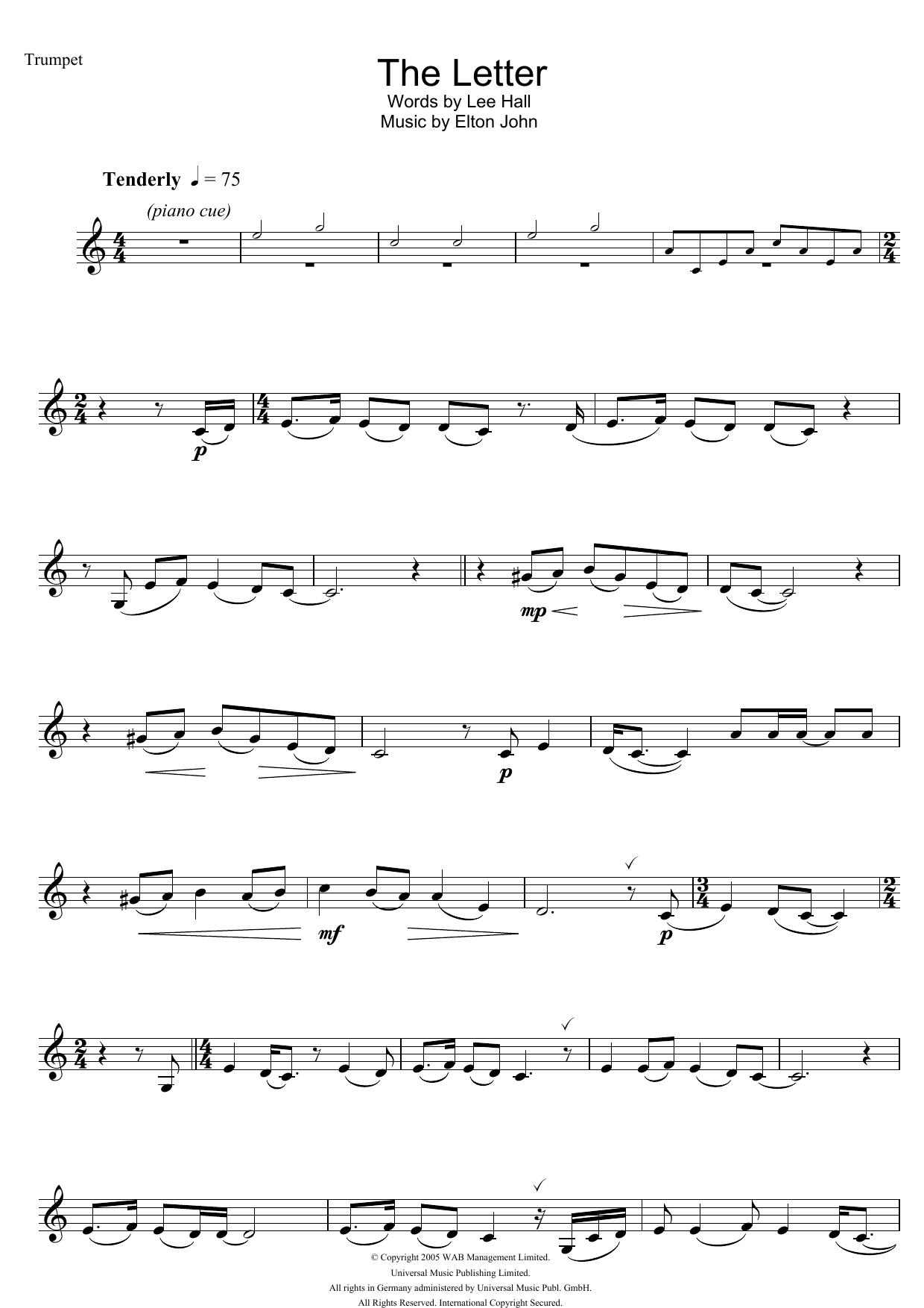 The Letter (from Billy Elliot: The Musical) The Letter (from Billy Elliot: The Musical)