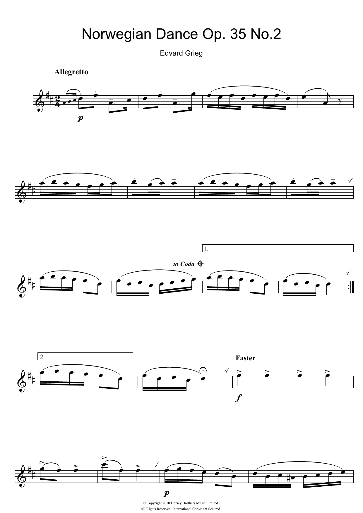Norwegian Dance No. 2 Op. 35 Norwegian Dance No. 2 Op. 35