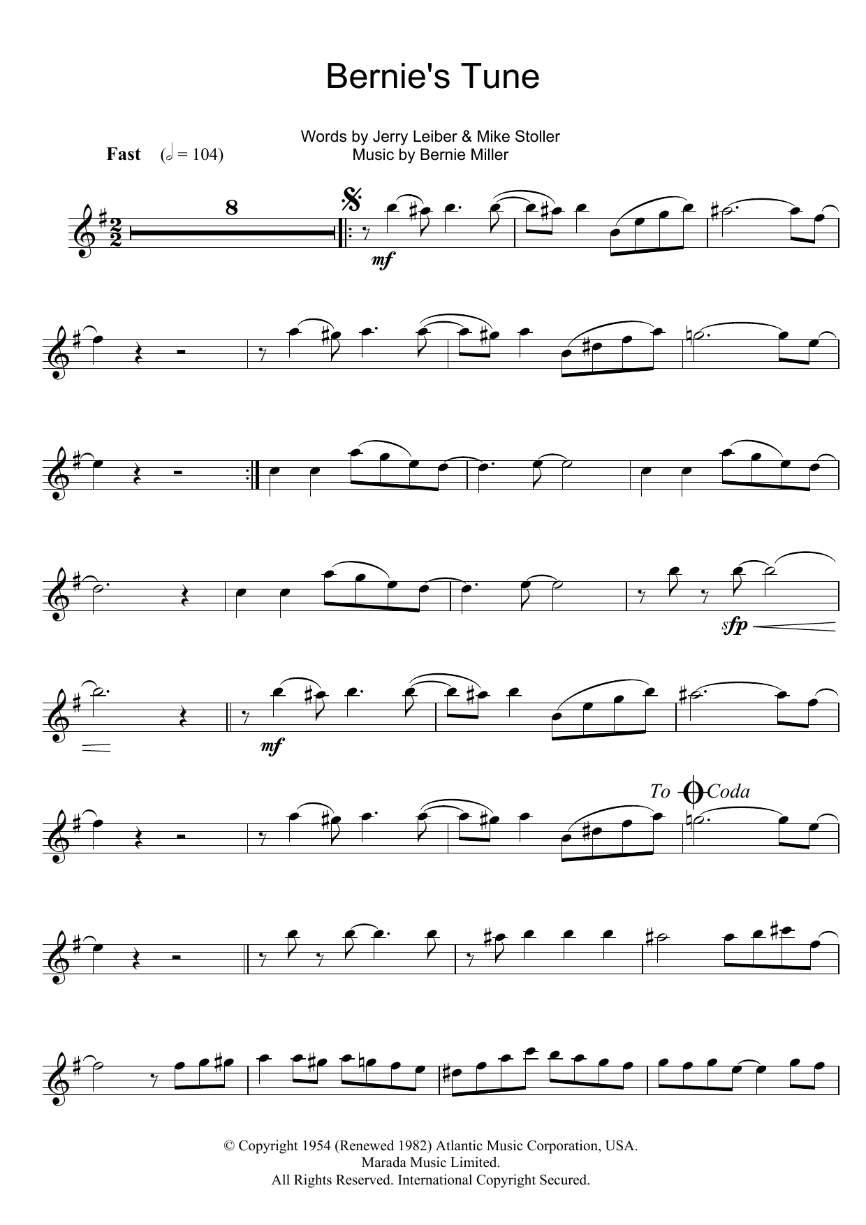 Bernie’s Tune Bernie’s Tune