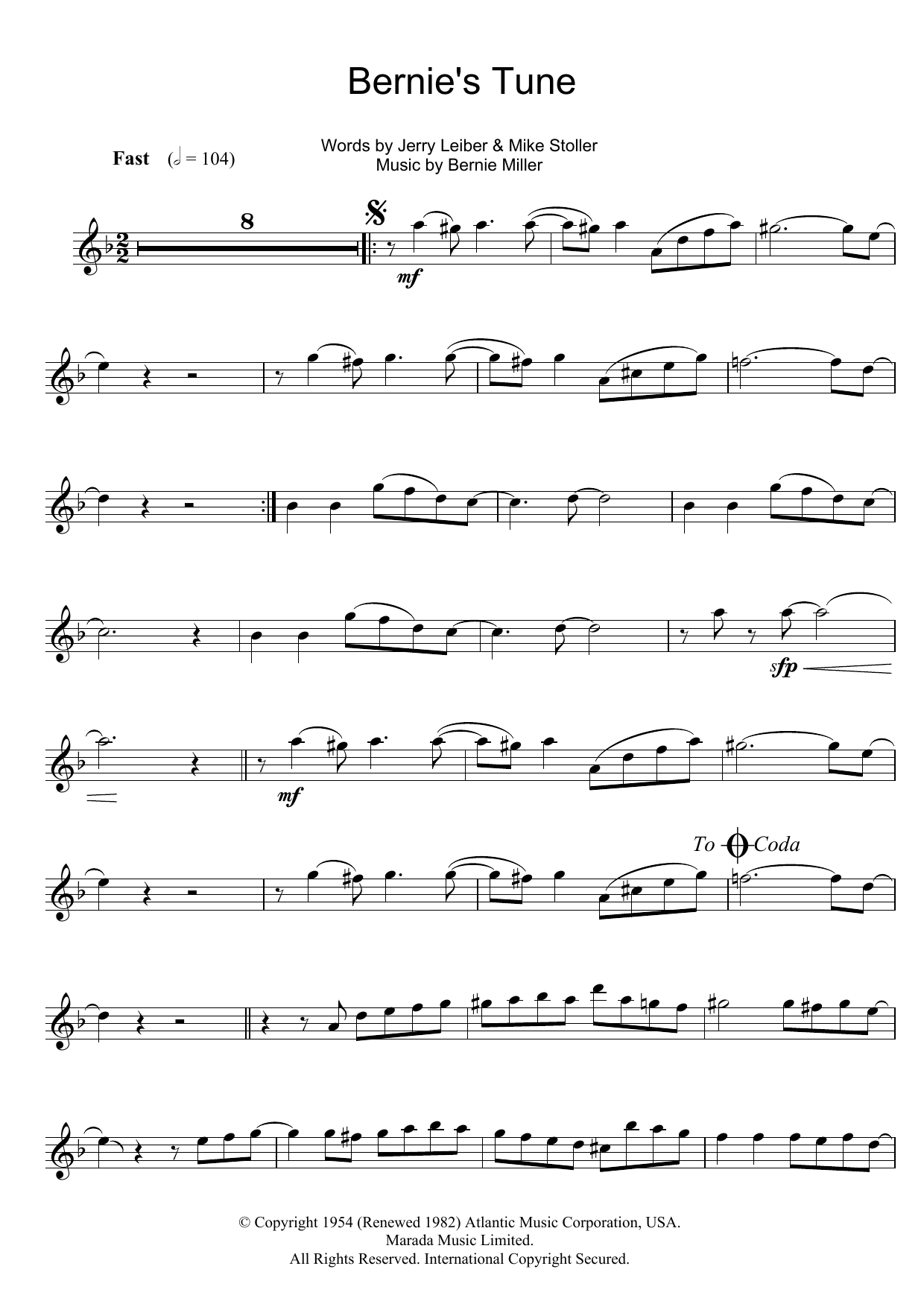 Bernie’s Tune Bernie’s Tune