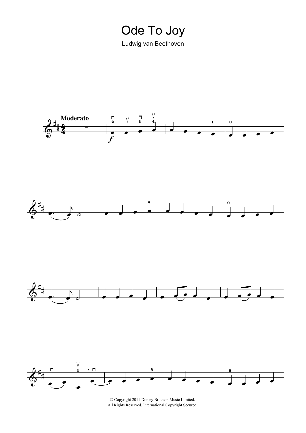 Ode To Joy from Symphony No. 9, Fourth Movement Ode To Joy from Symphony No. 9, Fourth Movement