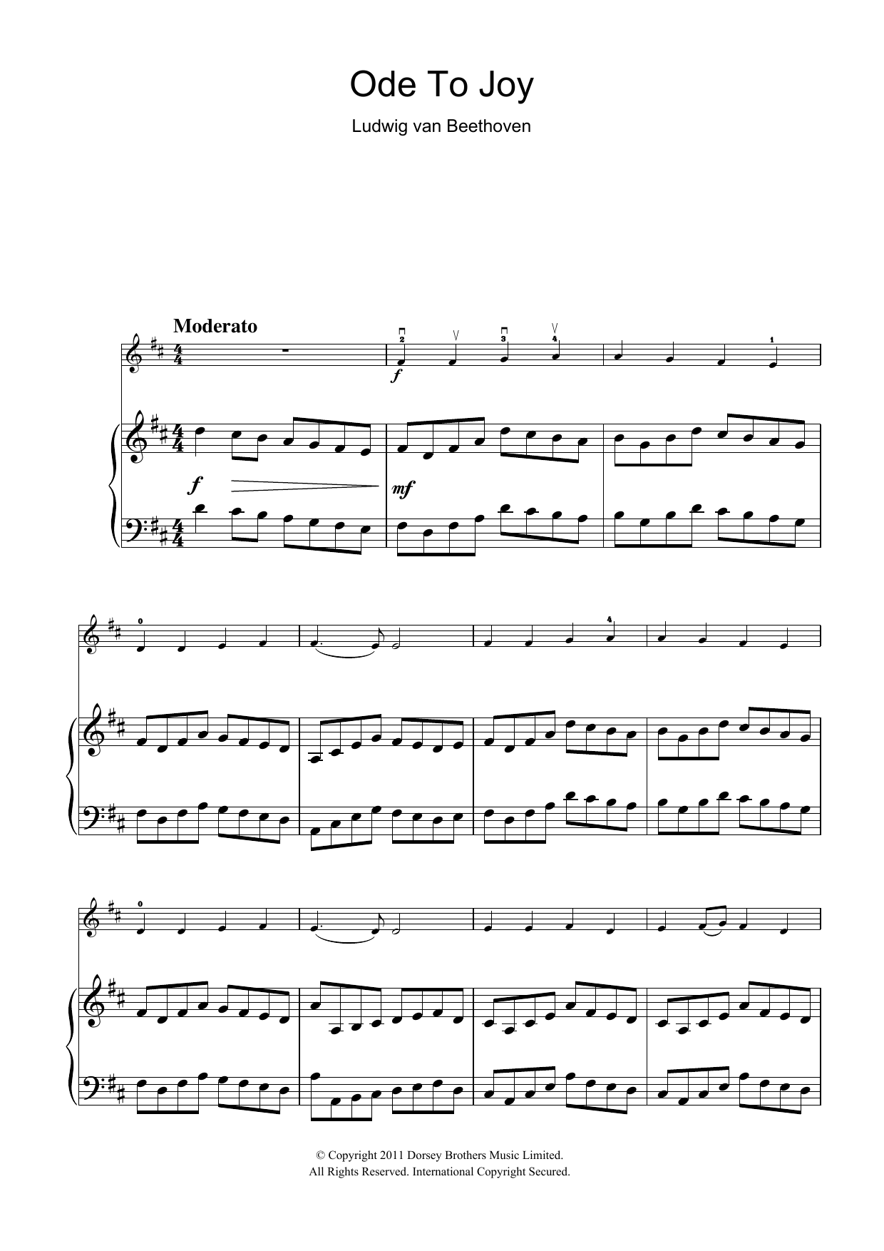 Ode To Joy from Symphony No. 9, Fourth Movement Ode To Joy from Symphony No. 9, Fourth Movement
