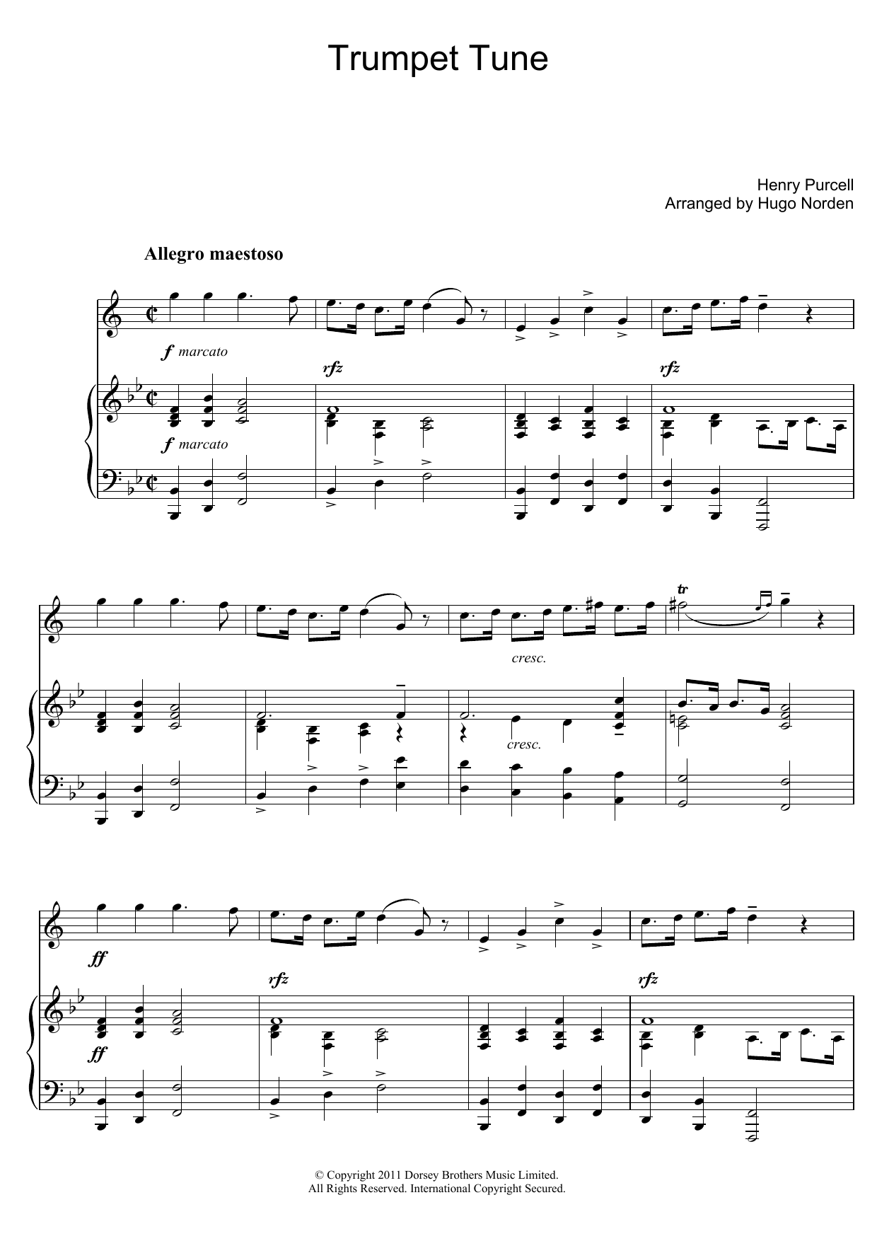 Trumpet Tune (arr. Hugo Norden) Trumpet Tune (arr. Hugo Norden)