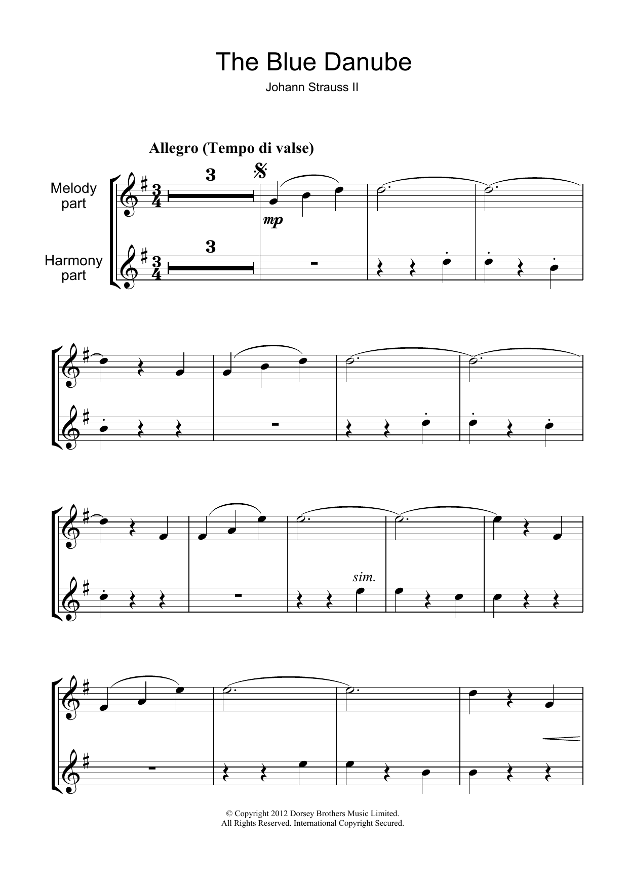 (On The Beautiful) The Blue Danube (On The Beautiful) The Blue Danube