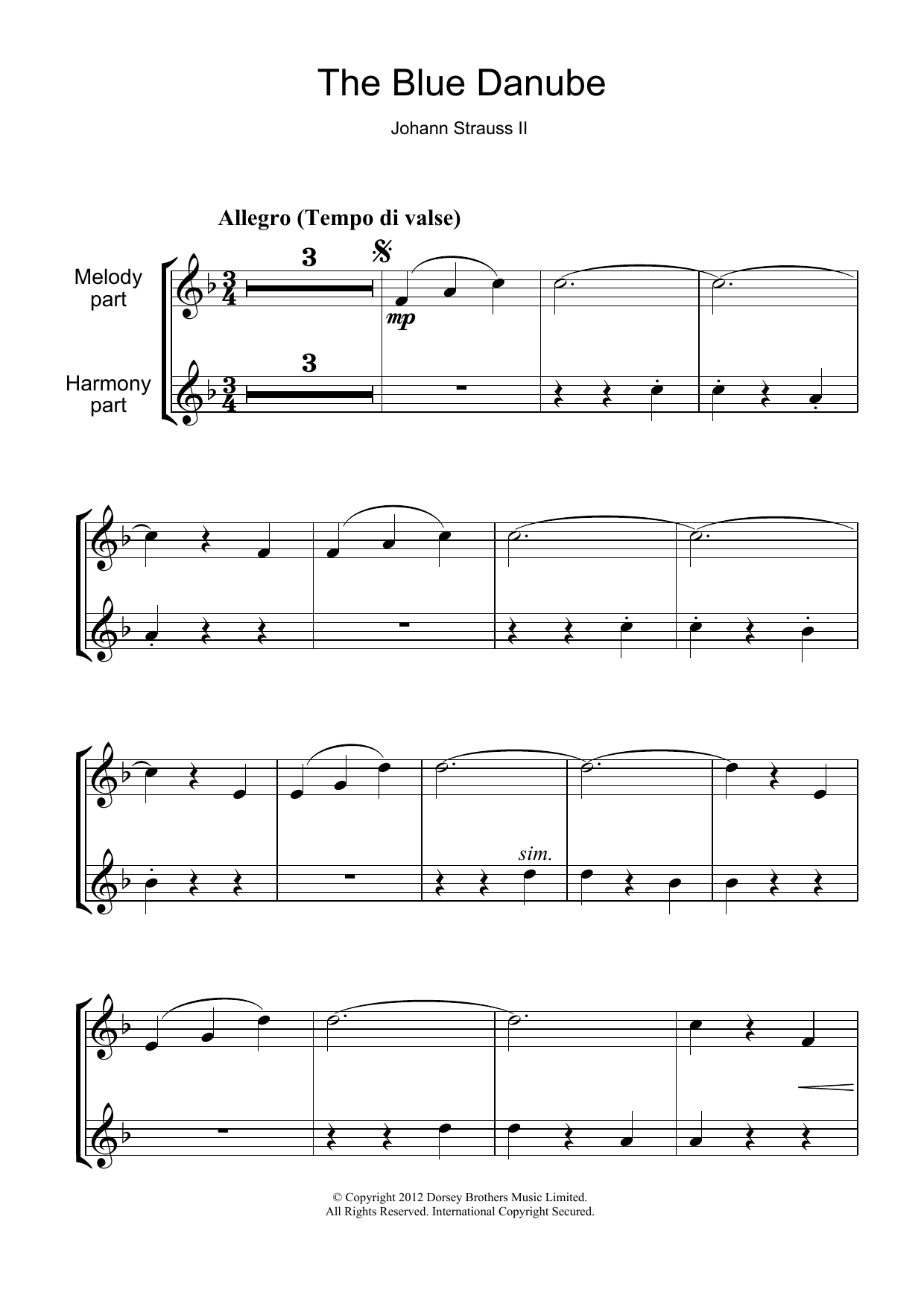 (On The Beautiful) The Blue Danube (On The Beautiful) The Blue Danube
