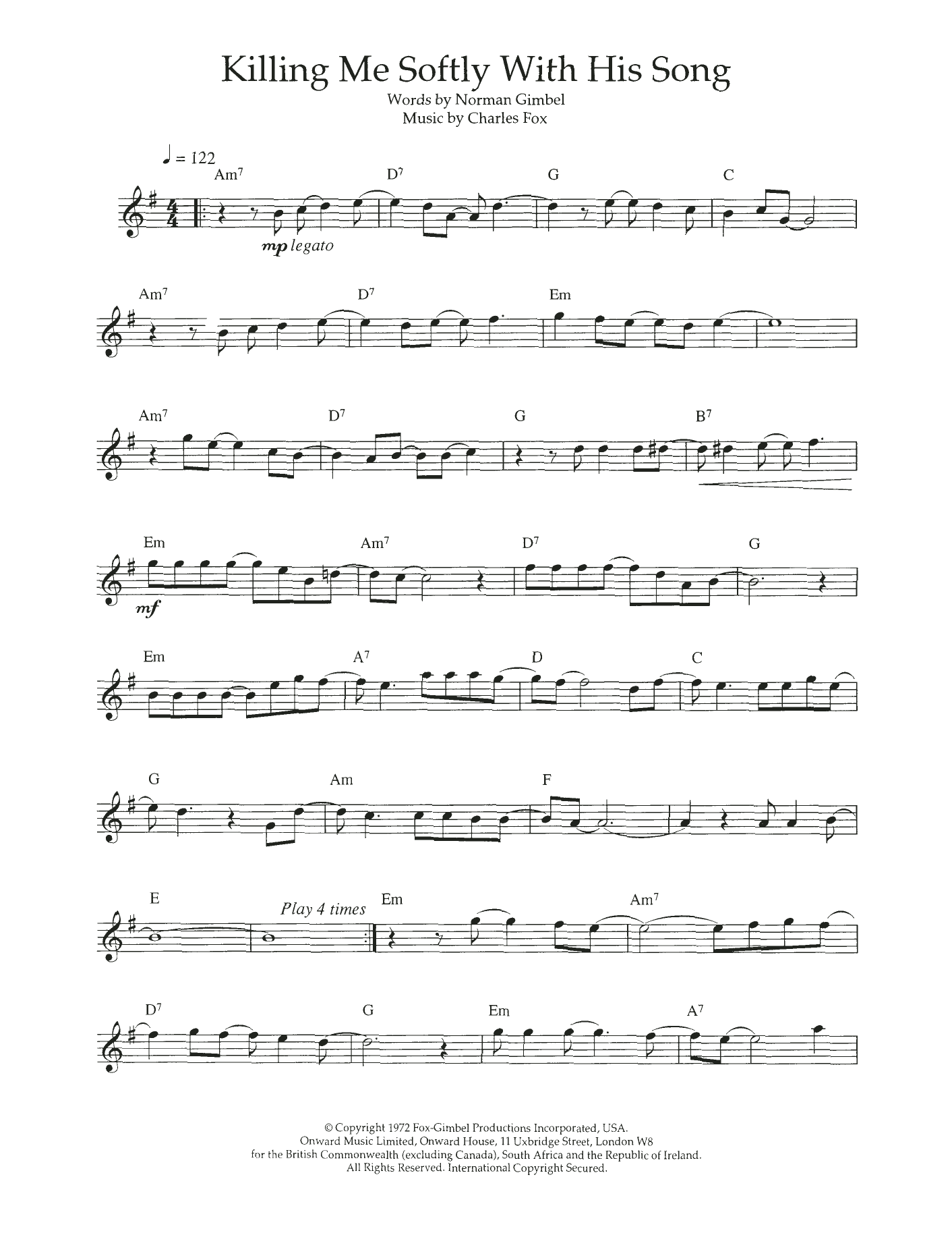 Killing Me Softly With His Song Killing Me Softly With His Song