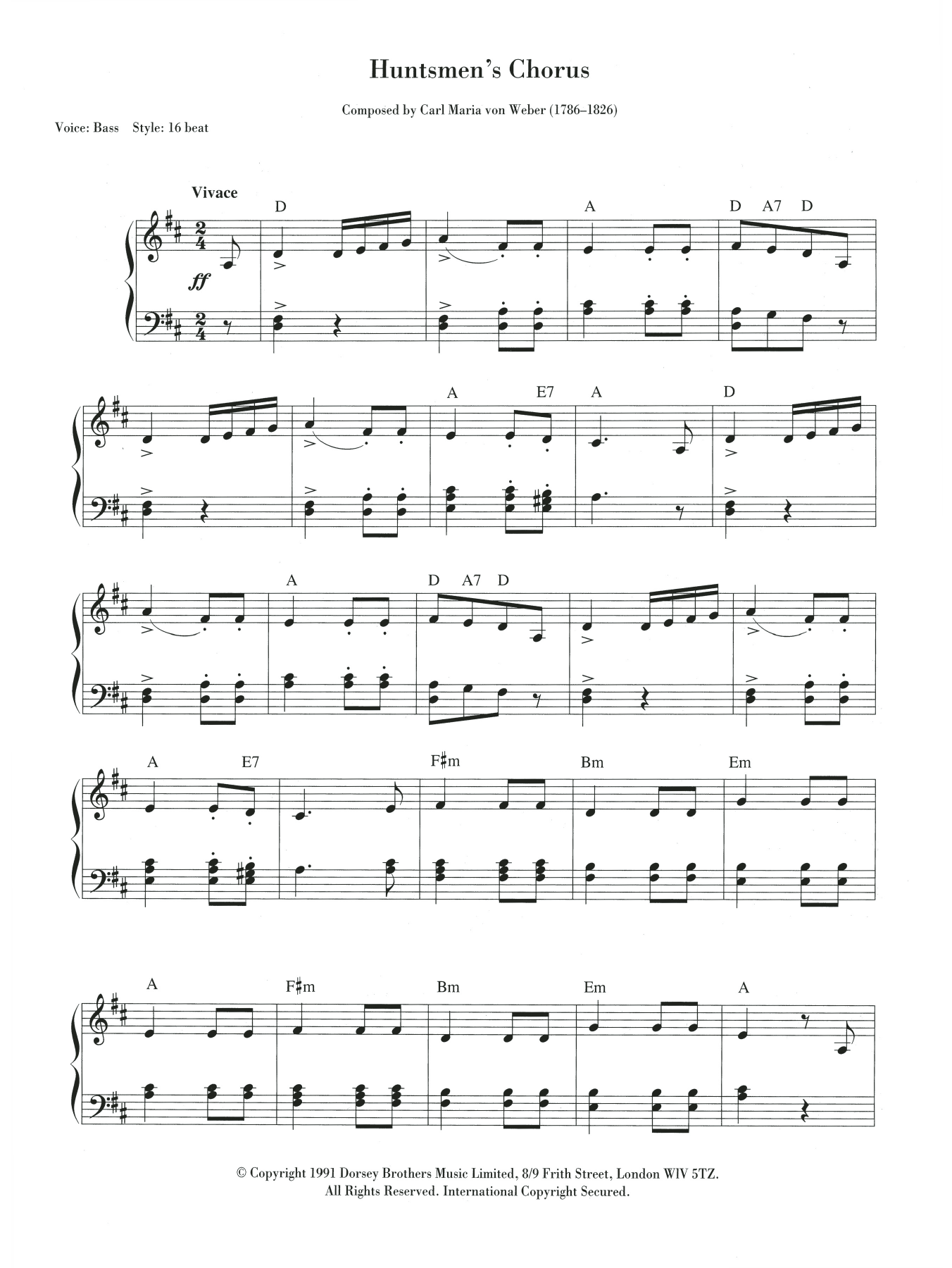 The Huntsmen’s Chorus The Huntsmen’s Chorus