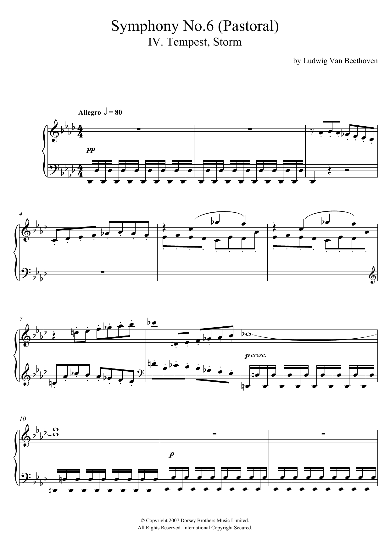 Symphony No.6 (‘Pastoral’), 4th Movement Symphony No.6 (‘Pastoral’), 4th Movement